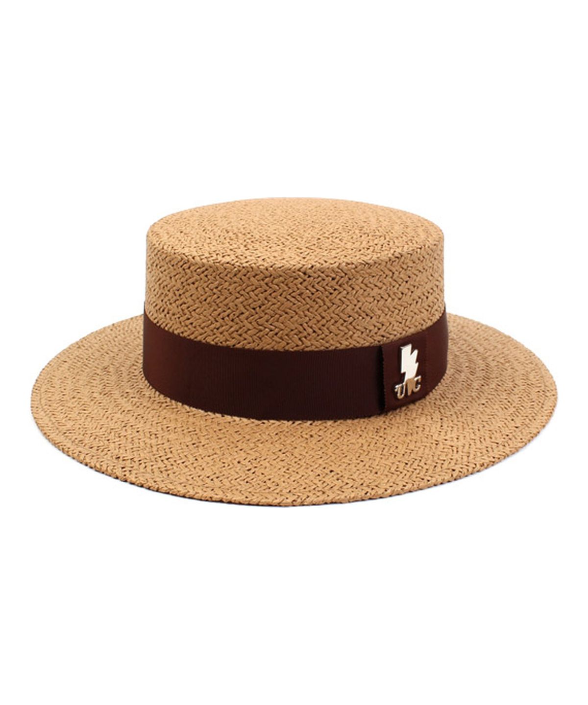 유니버셜 케미스트리(UNIVERSAL CHEMISTRY) Brown Line Brown Panama Hat 파나마햇
