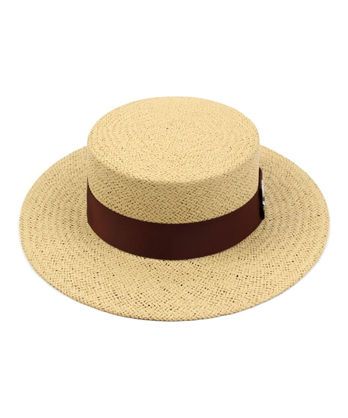 유니버셜 케미스트리(UNIVERSAL CHEMISTRY) Brown Line Beige Panama Hat 파나마햇