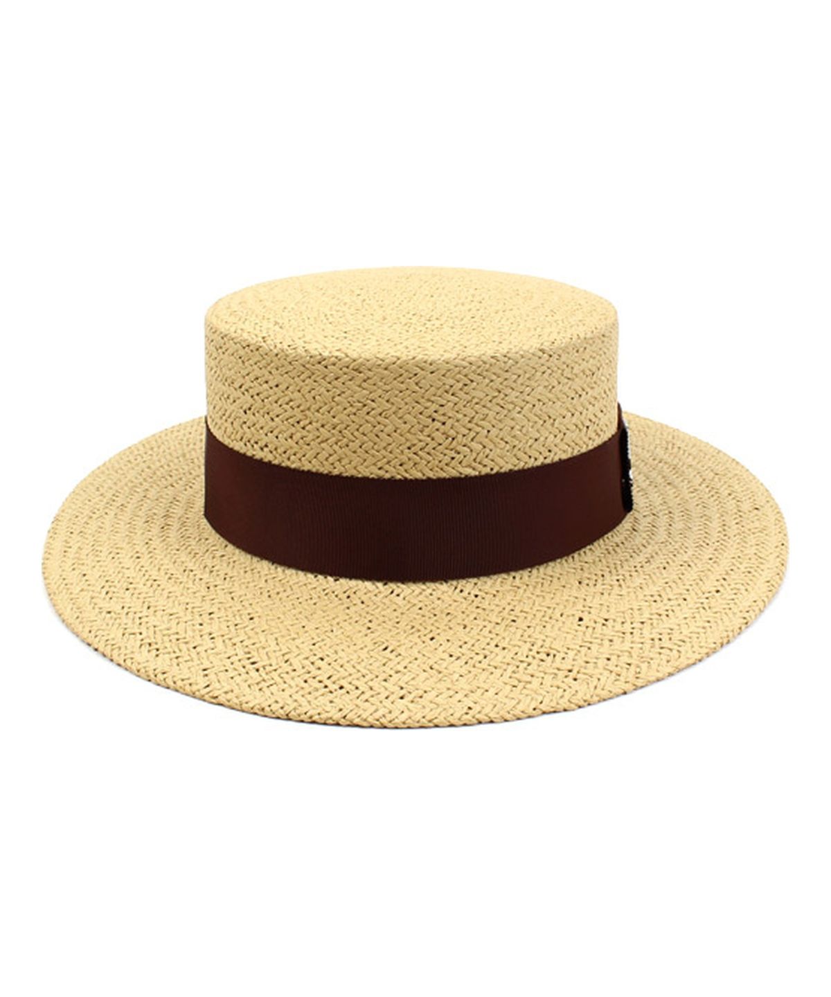 유니버셜 케미스트리(UNIVERSAL CHEMISTRY) Brown Line Beige Panama Hat 파나마햇