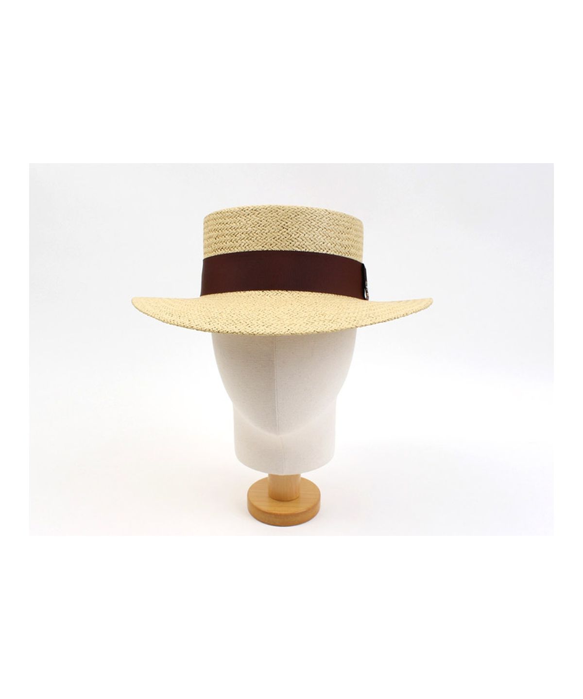 유니버셜 케미스트리(UNIVERSAL CHEMISTRY) Brown Line Beige Panama Hat 파나마햇
