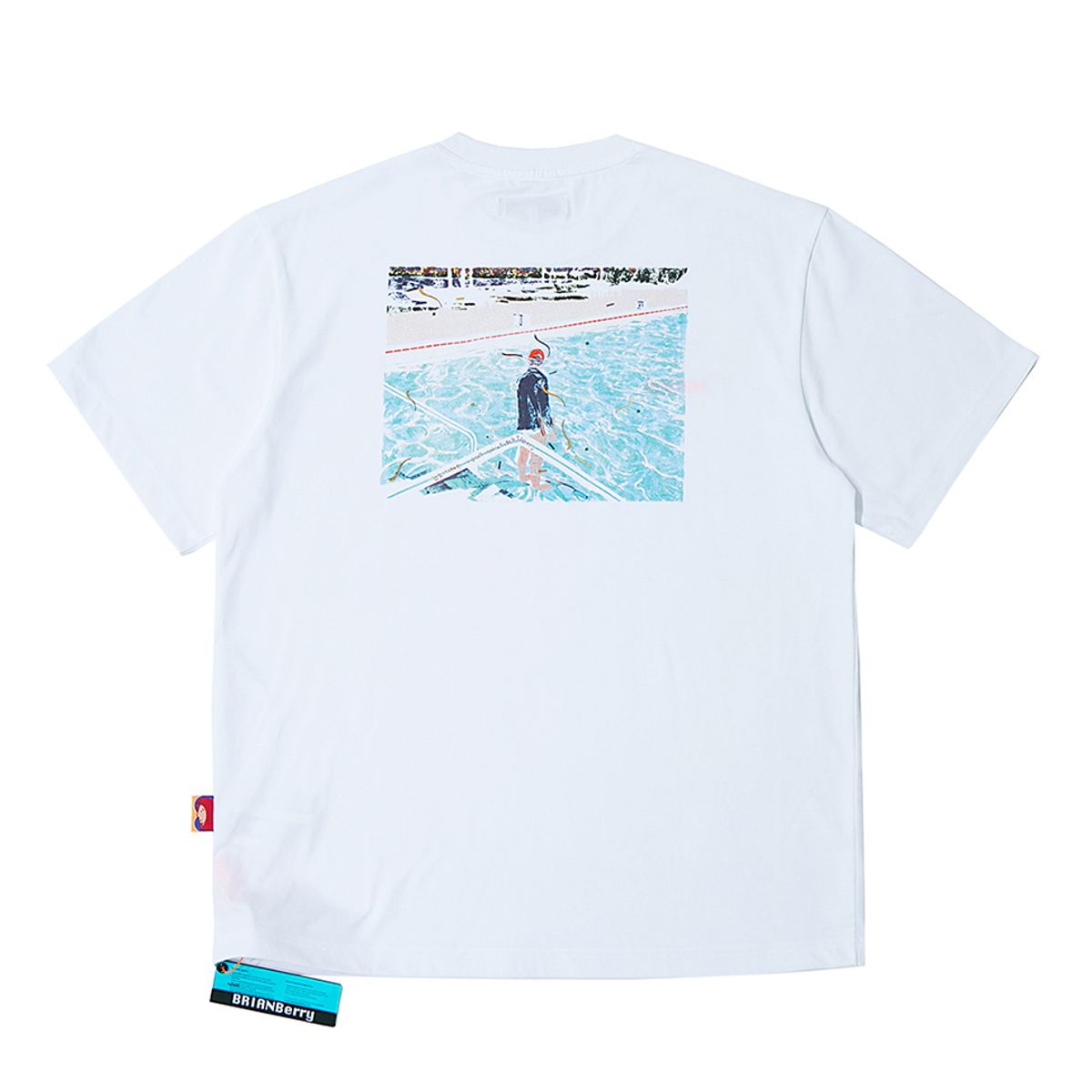 브라이언베리(BRIAN BERRY) POOL GRAPHIC TEE_WHITE