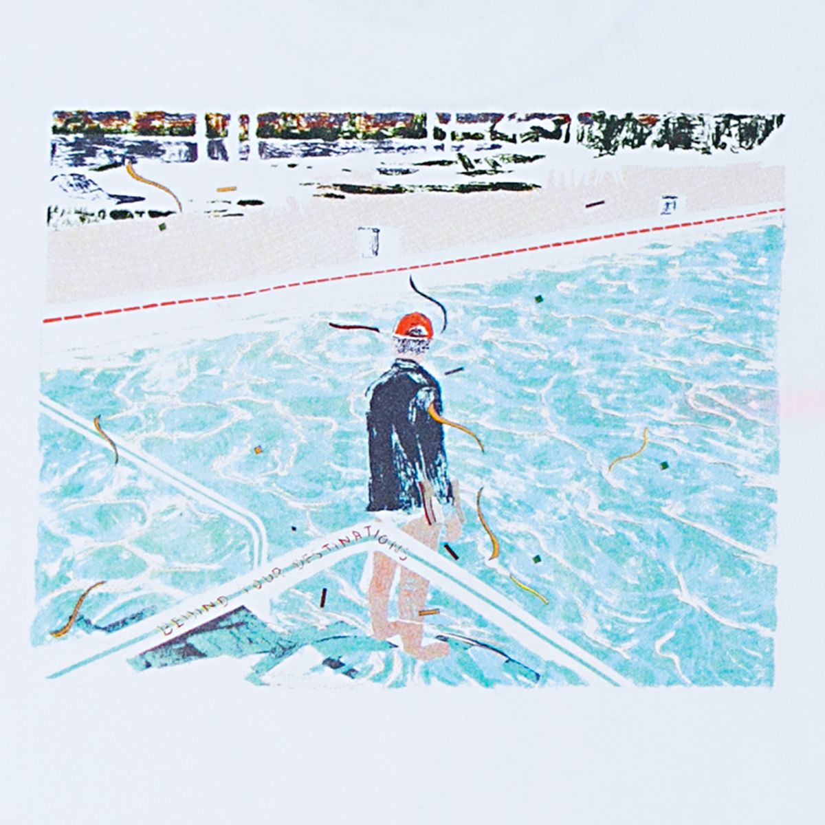 브라이언베리(BRIAN BERRY) POOL GRAPHIC TEE_WHITE