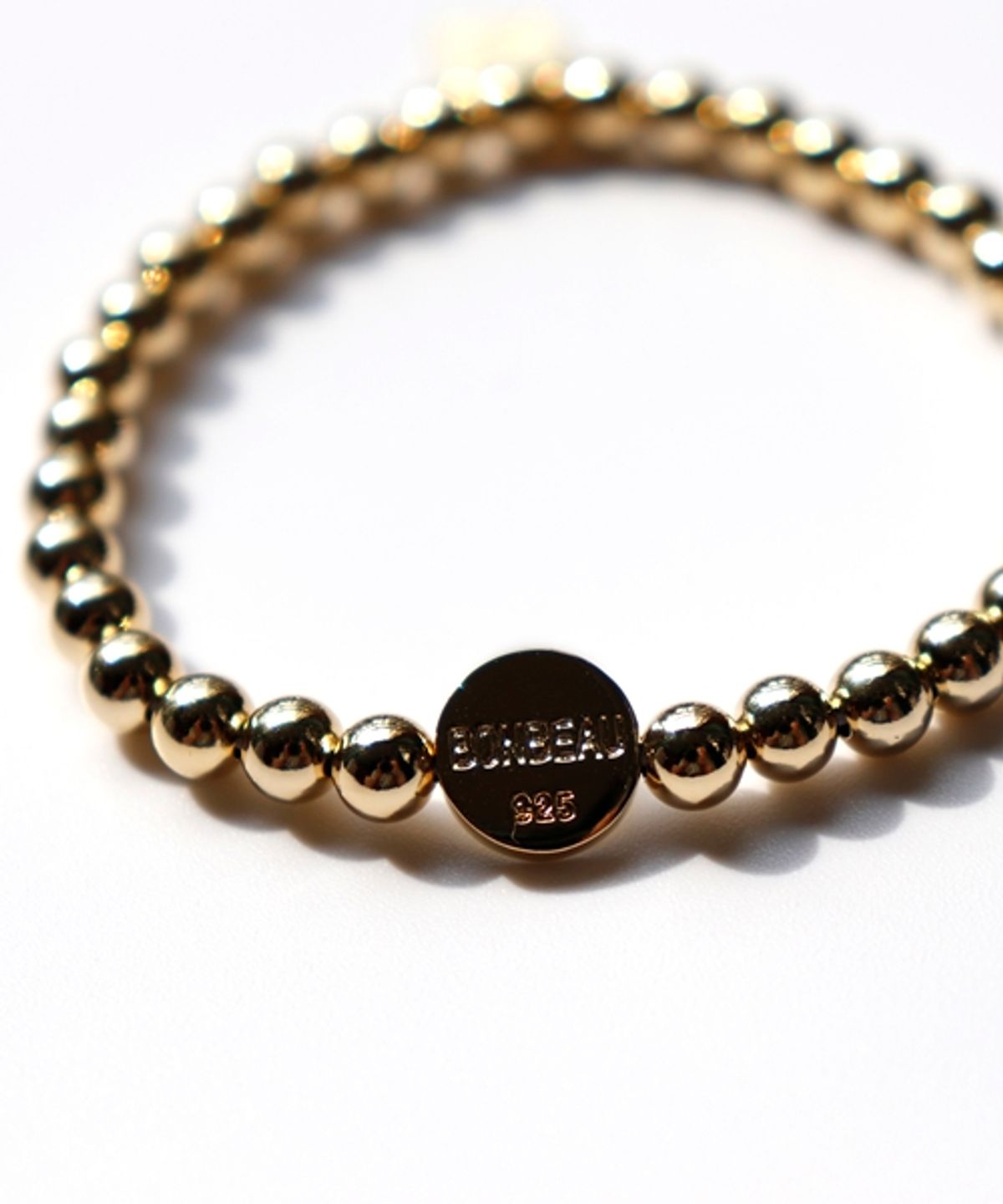 봉보(BONBEAU) Gold plating smile 5mm ball Bracelet 골드 스마일 참 구슬 팔찌 5mm