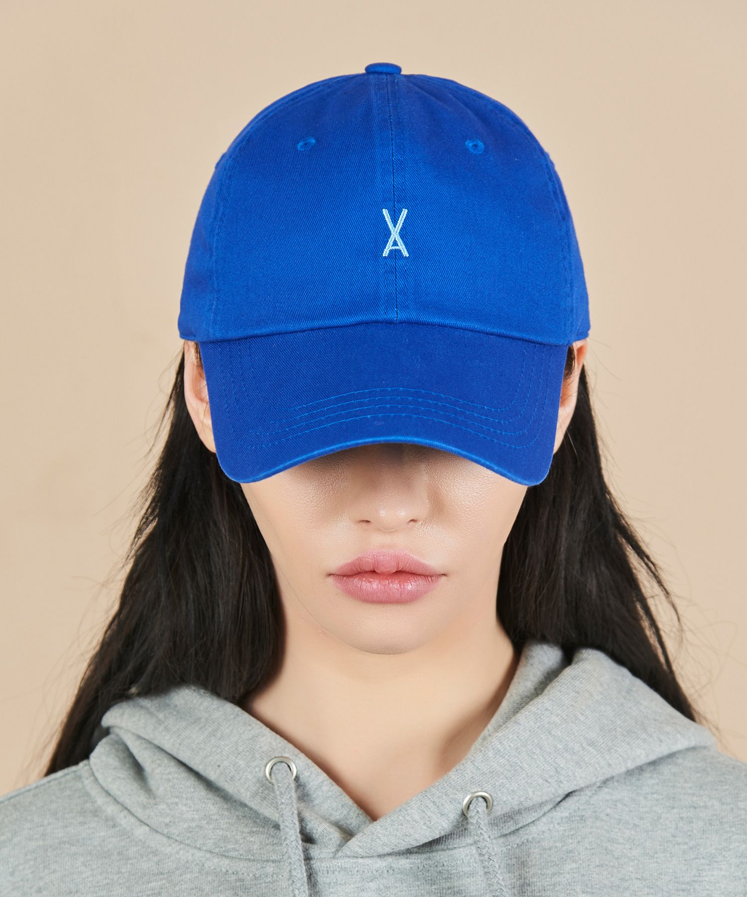 ■VARZAR■ Monogram Soft Overfit Ball Cap Blue varzar631 VARZAR】MONOGRAM SOFT OVER FIT BALL CAP / バザール