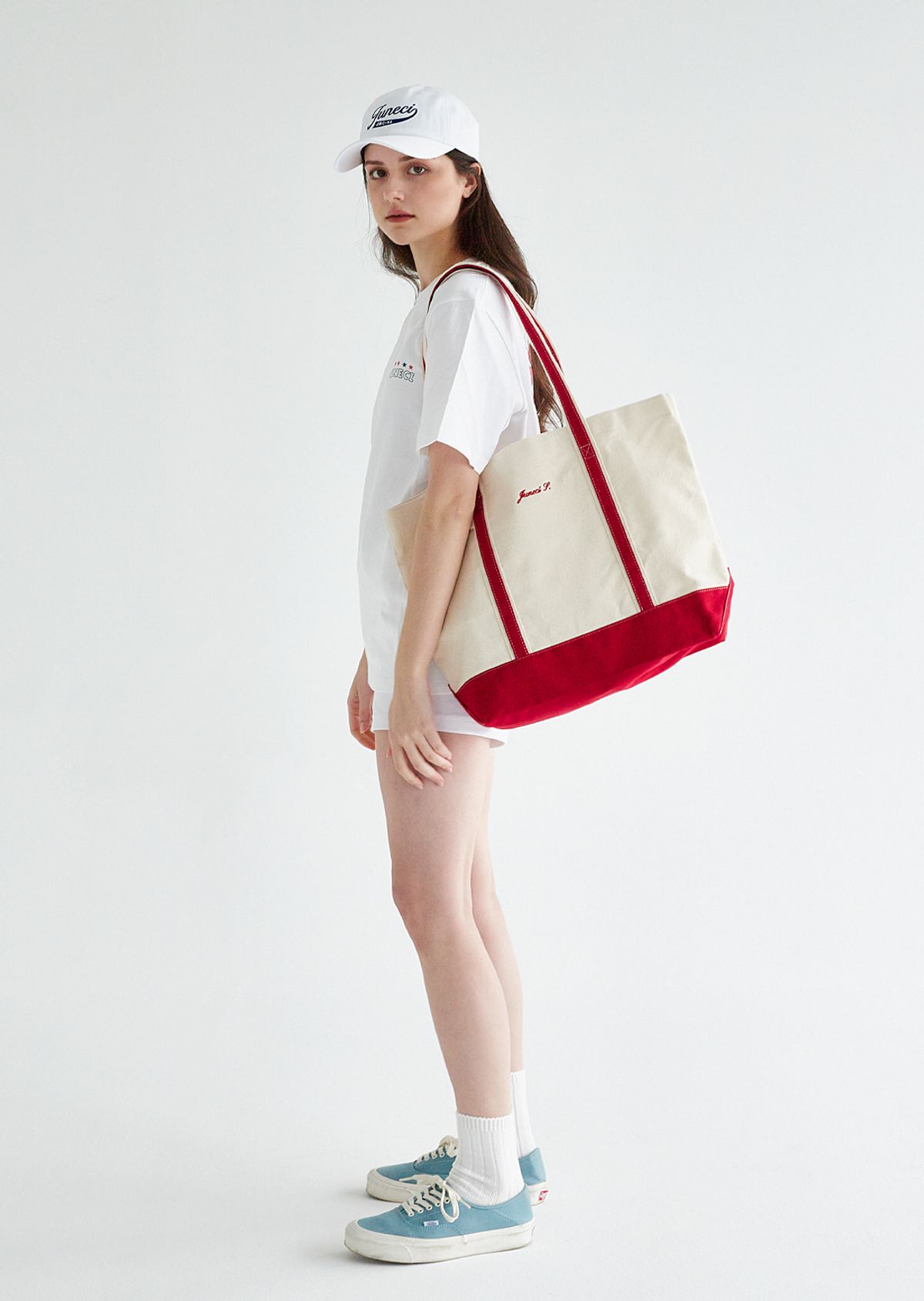 주네시 스포츠 클럽(JUNECI SPORTS CLUB) Juneci.S 스탠다드 토트백 (Natural_Red)