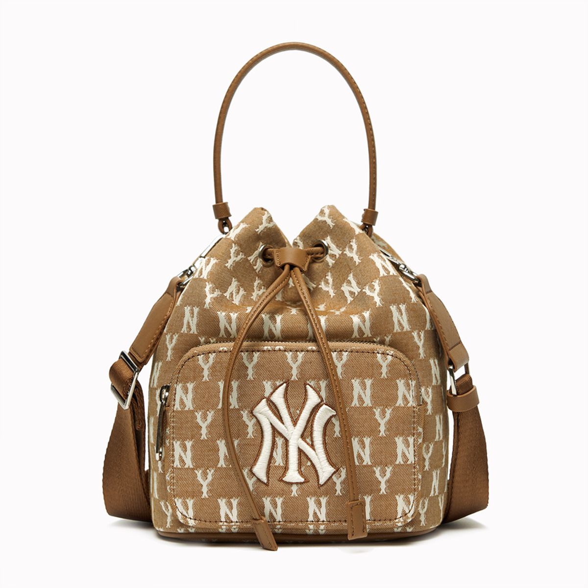 엠엘비(MLB) 모노그램 자카드 버킷백 NY (BEIGE)