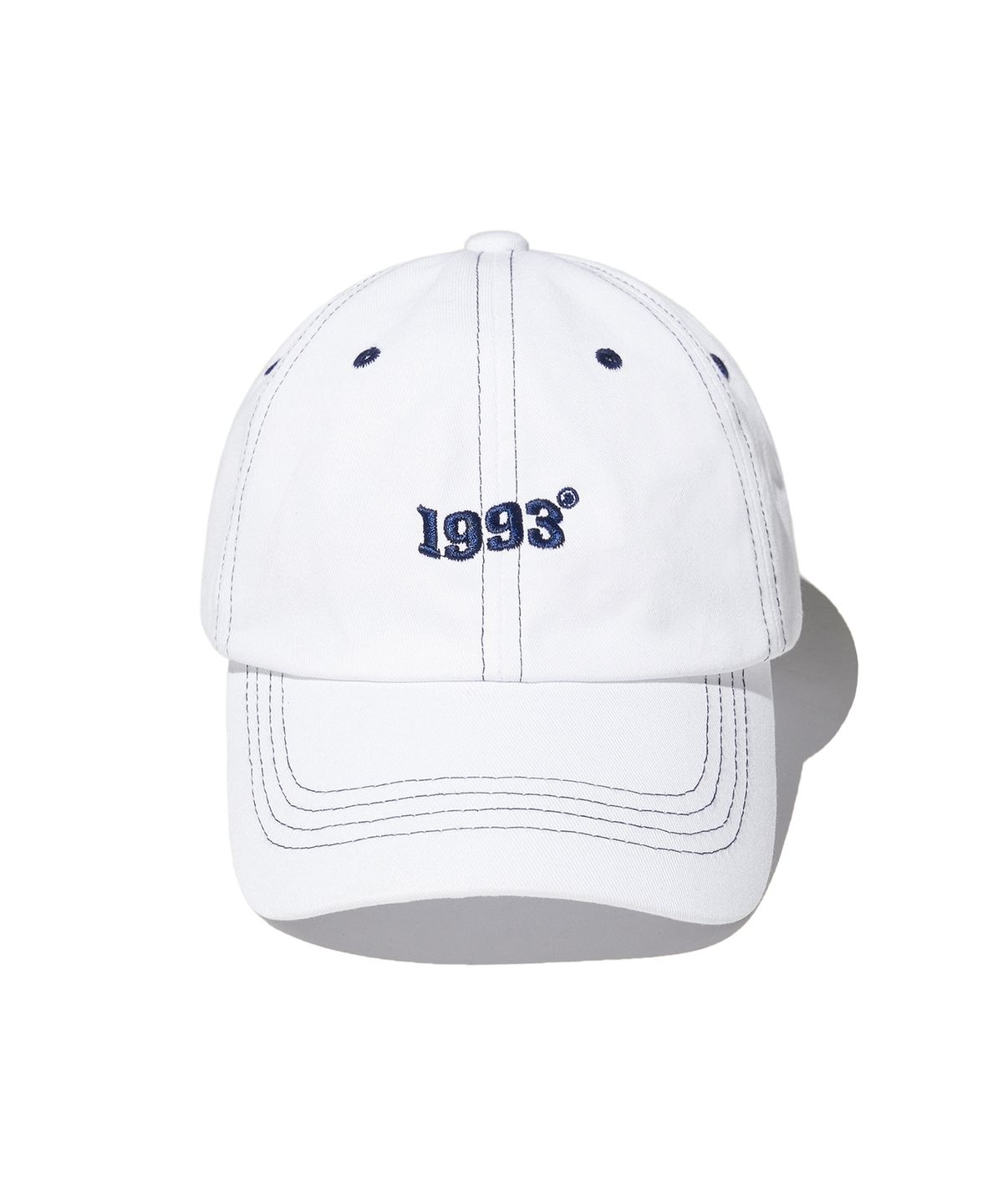 1993스튜디오(1993STUDIO) 웨이브 로고 볼캡_화이트