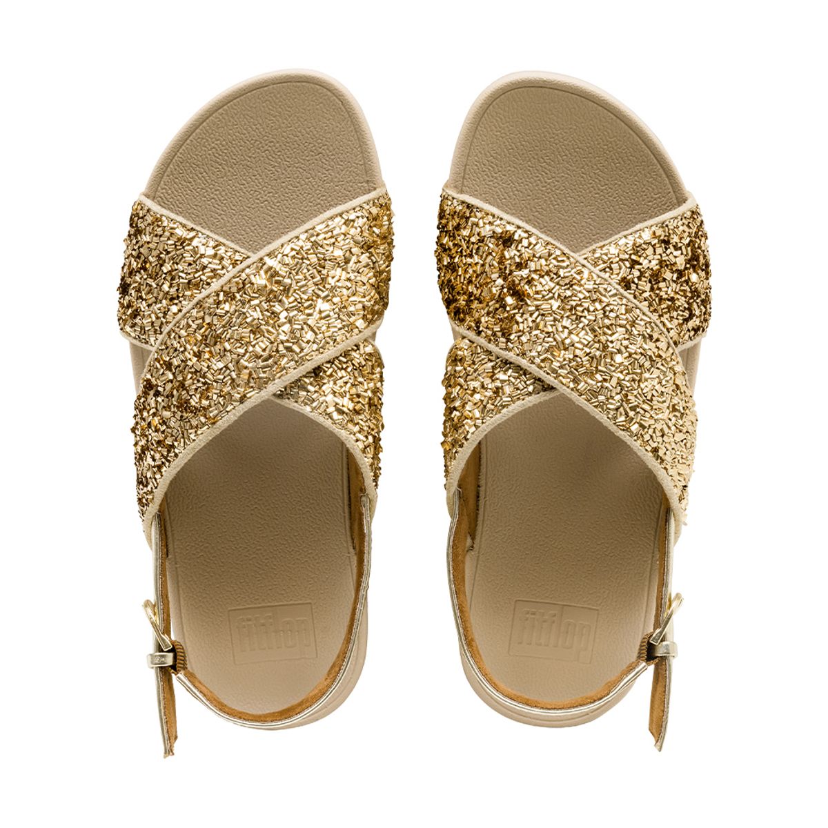 핏플랍(FITFLOP) 루루 쉬머포일 샌들 Gold
