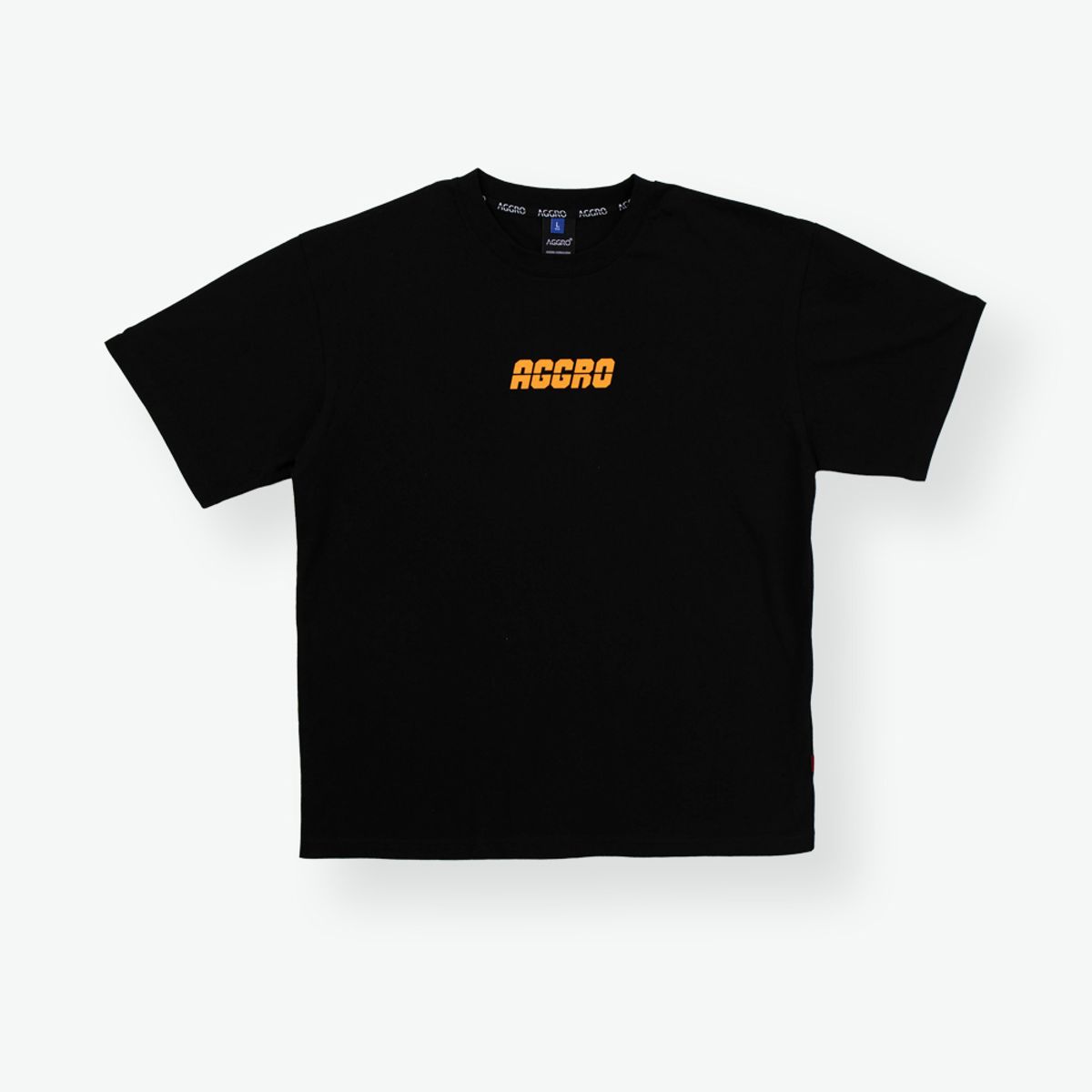 어그로(AGGRO) 컬러풀 로고 티셔츠 BLACK