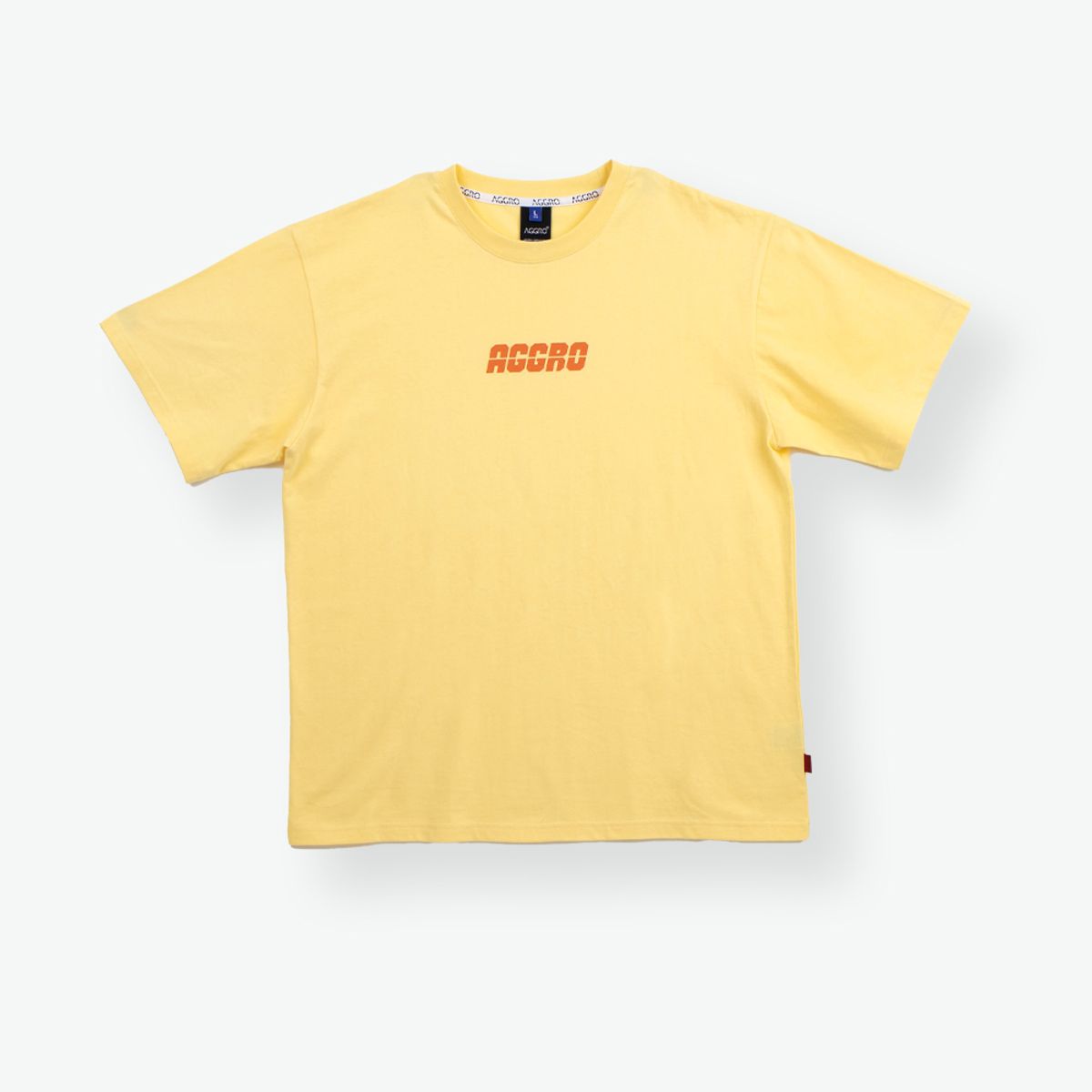 어그로(AGGRO) 컬러풀 로고 티셔츠 SOFT YELLOW