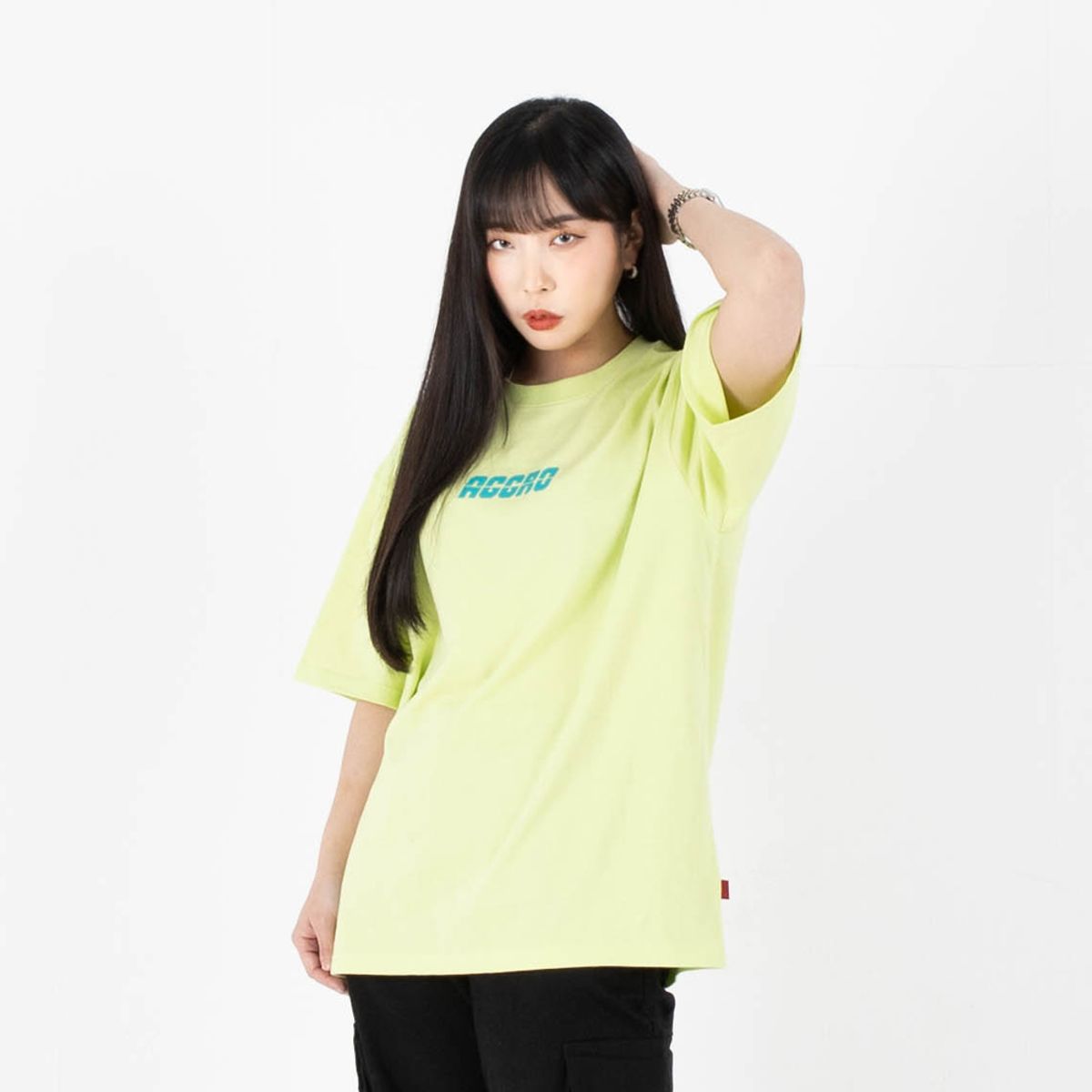 어그로(AGGRO) 컬러풀 로고 티셔츠 MELON