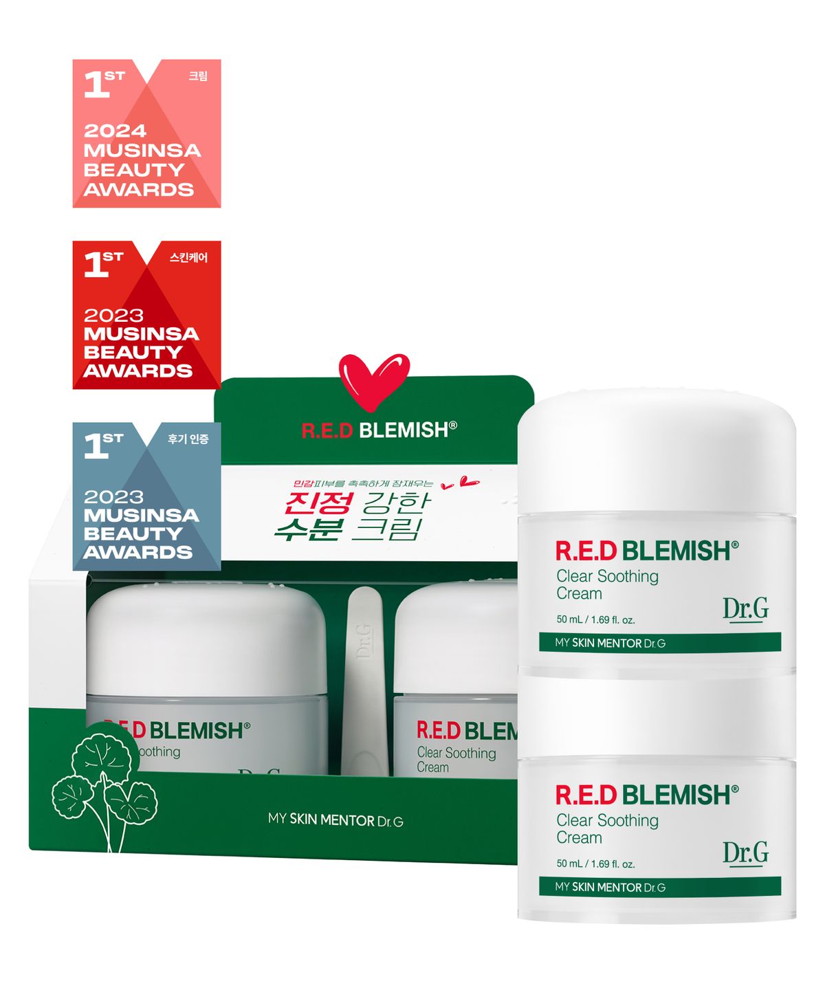 닥터지(DR.G) 레드 블레미쉬 클리어 수딩 크림 50mLx2개 선물하기 세트