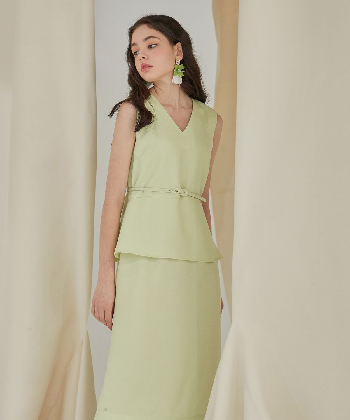 쥴리앤칼라(JULIY&CALLA) 21SS 칼라31 팅커벨 원피스 그린