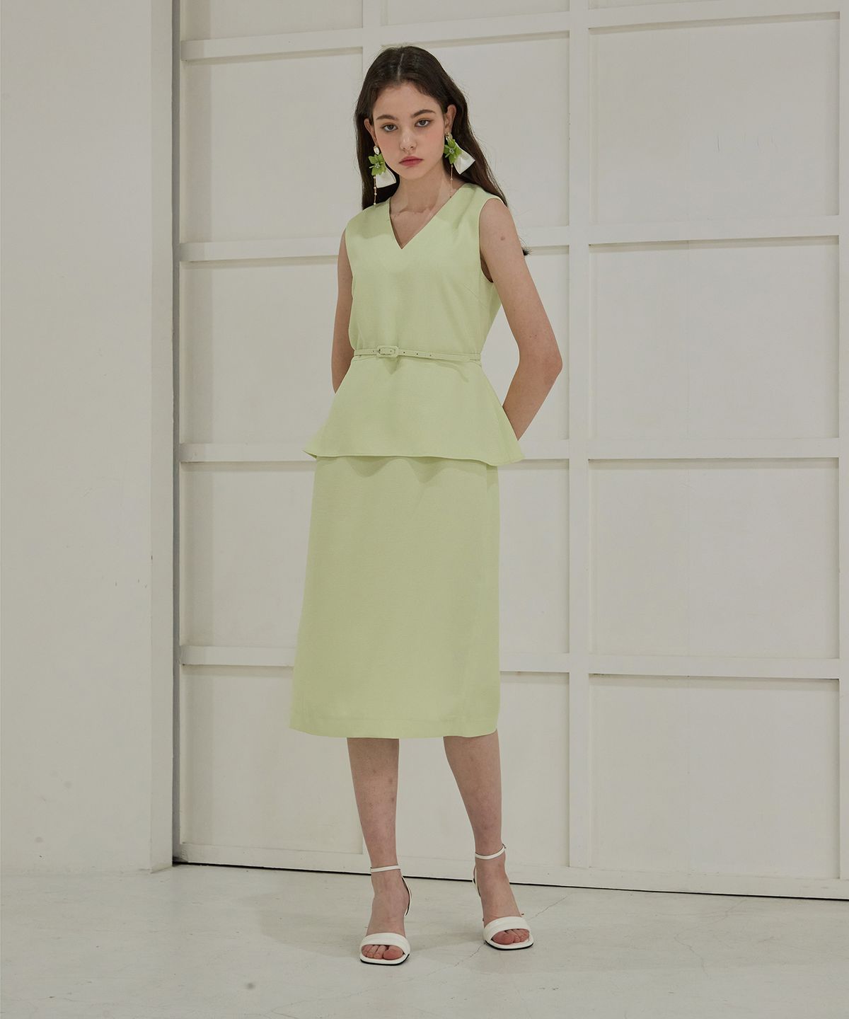 쥴리앤칼라(JULIY&CALLA) 21SS 칼라31 팅커벨 원피스 그린