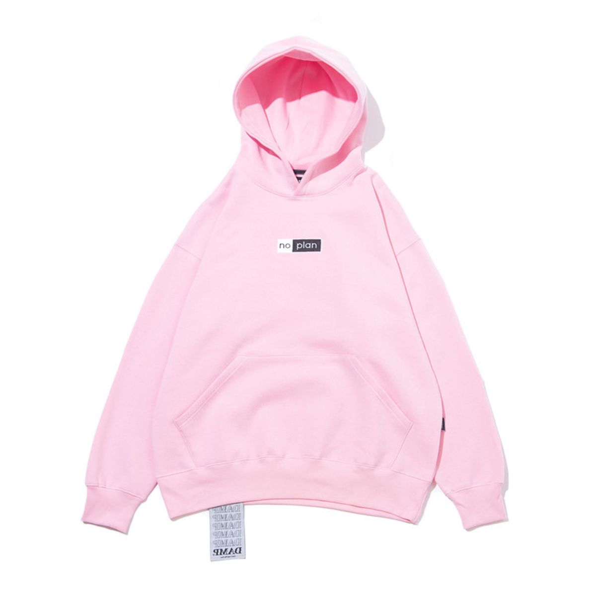 돈애스크마이플랜(DAMP) NO PLAN BOX LOGO HOODY 4.5_PINK