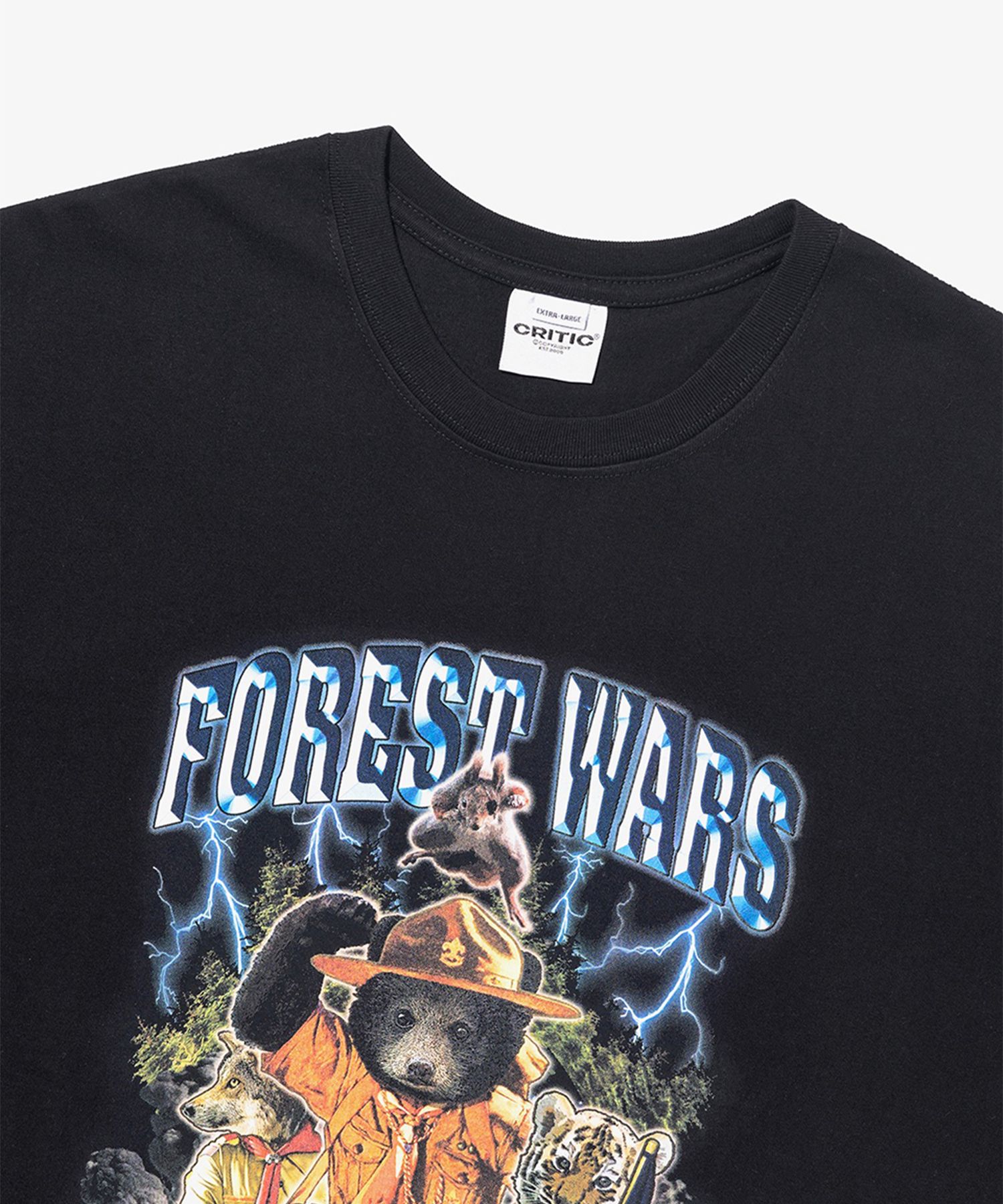[CRITIC]FOREST WARS Short Sleeve T-Shirt/追跡付 MUSINSA | CRITIC FOREST WARS SHORT SLEEVE T-SHIRT WHITE