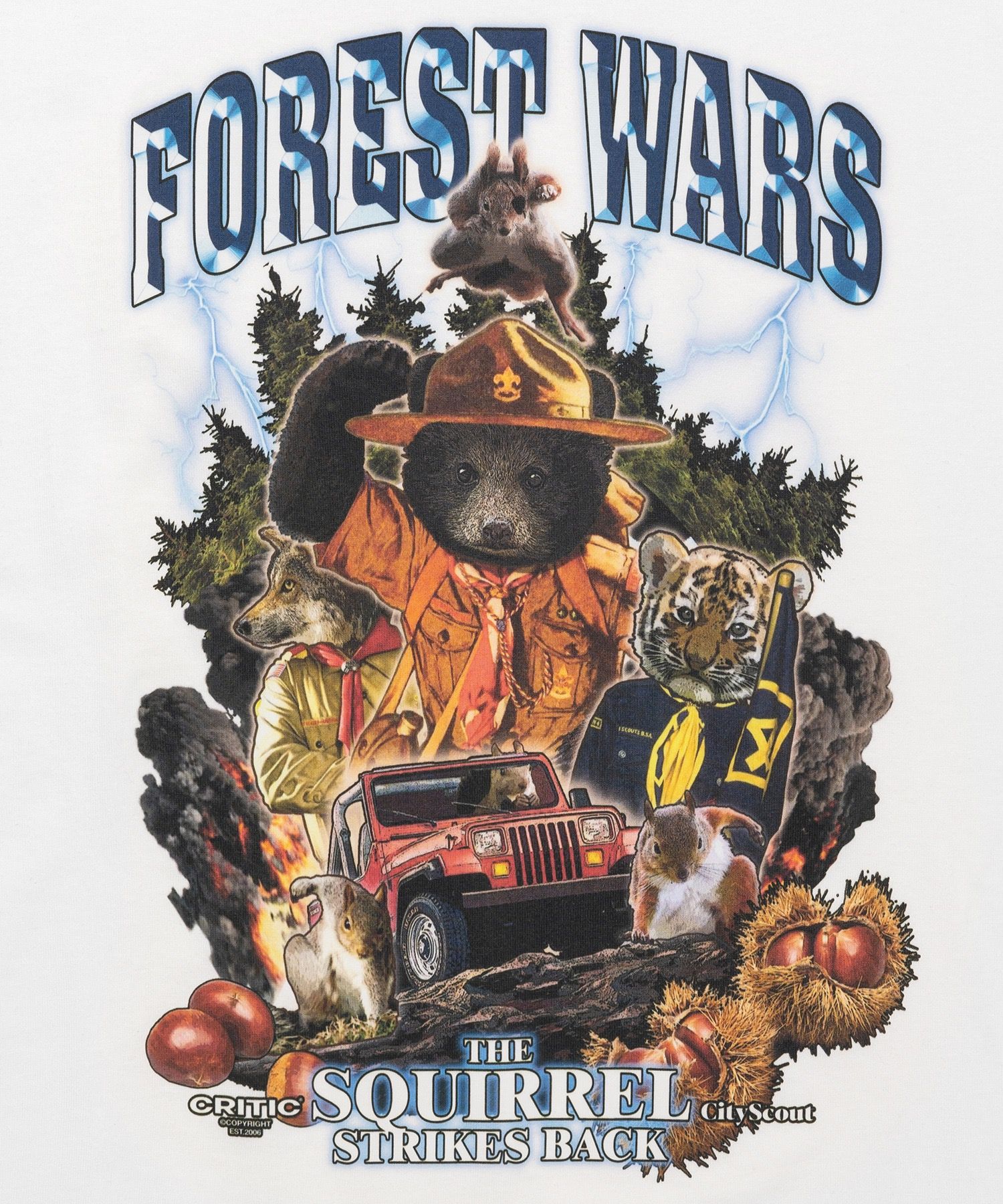 [CRITIC]FOREST WARS Short Sleeve T-Shirt/追跡付 MUSINSA | CRITIC FOREST WARS SHORT SLEEVE T-SHIRT WHITE