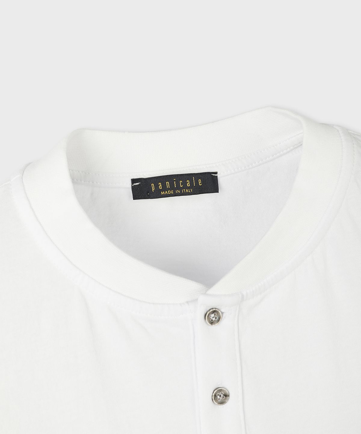빠니깔레(PANICALE) P 패치 헨리넥 코튼 티셔츠 3 COLOR