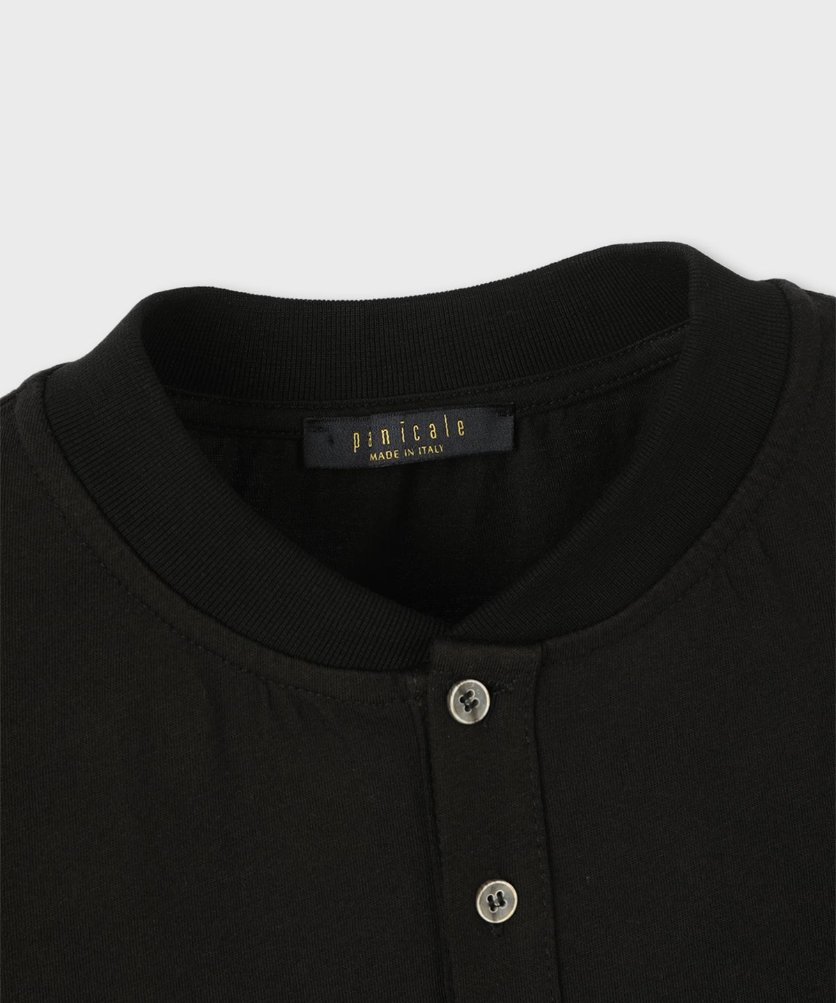 빠니깔레(PANICALE) P 패치 헨리넥 코튼 티셔츠 3 COLOR