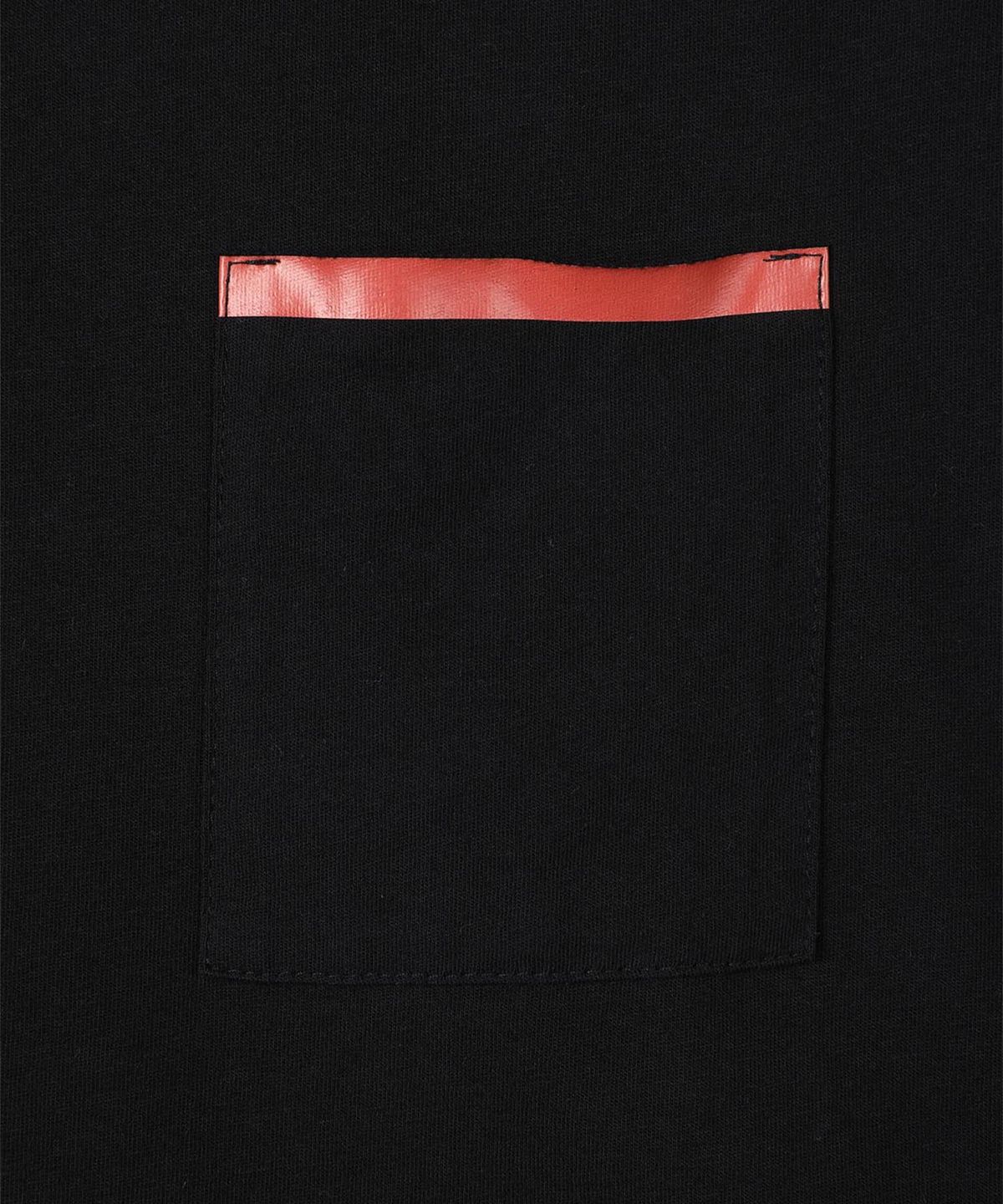 빠니깔레(PANICALE) 배색 포켓 라운드 코튼 티셔츠 2 COLOR