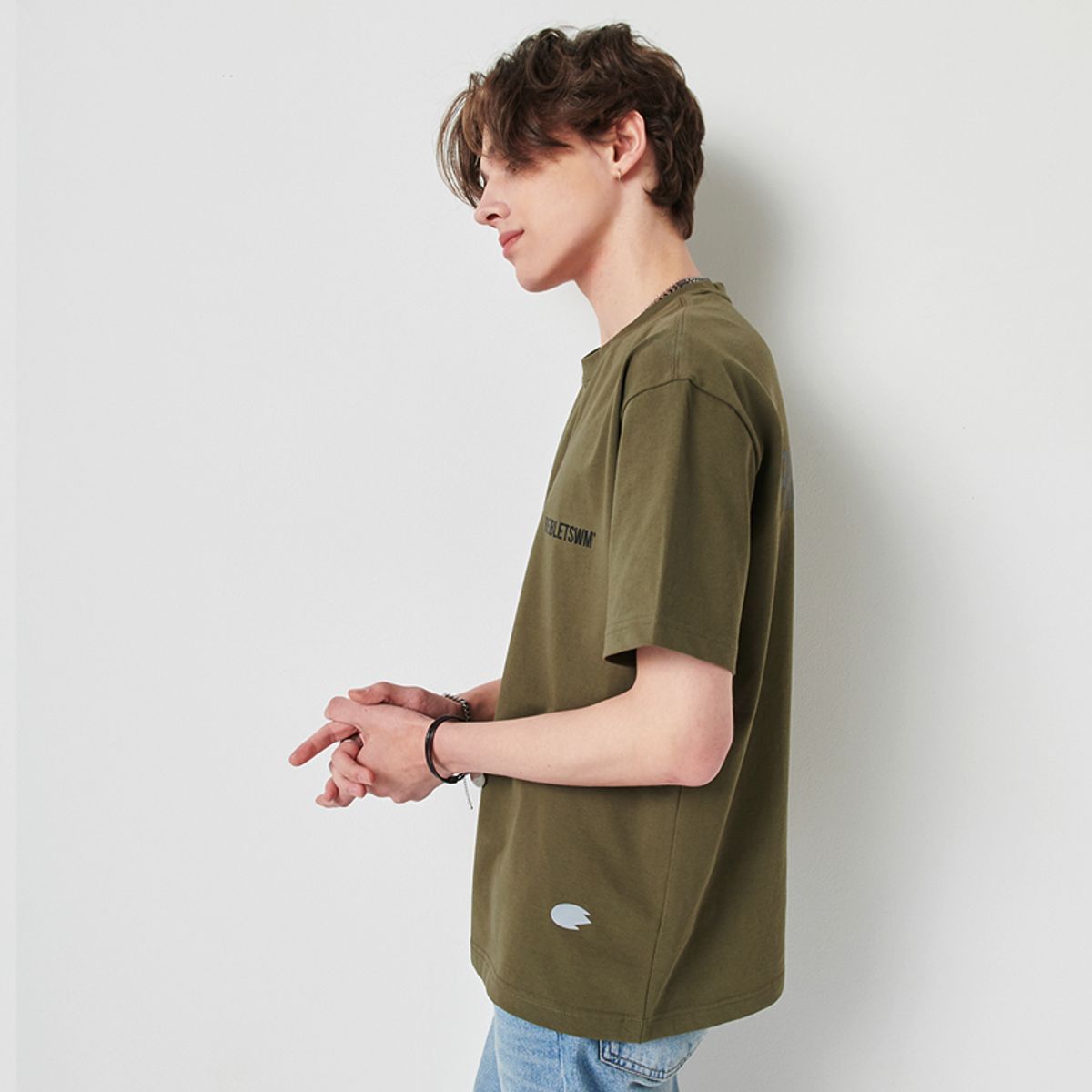 리블렛츠더블엠(REBLETSWM) 베이직 로고 반팔티 카키 BASIC LOGO T-SHIRTS KHAKI