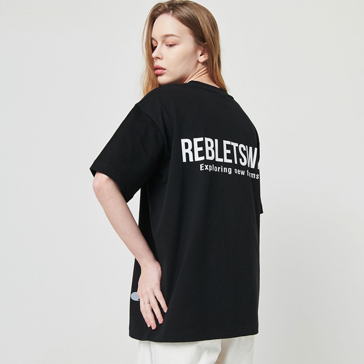 리블렛츠더블엠(REBLETSWM) 베이직 로고 반팔티 블랙 BASIC LOGO T-SHIRTS BLACK