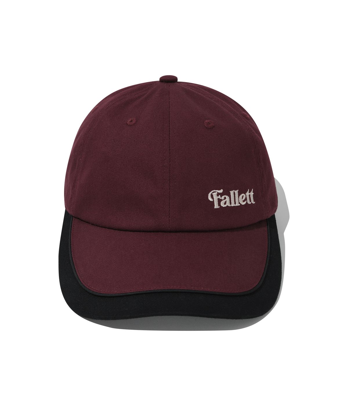팔렛(FALLETT) 컬러블럭 볼캡 버건디