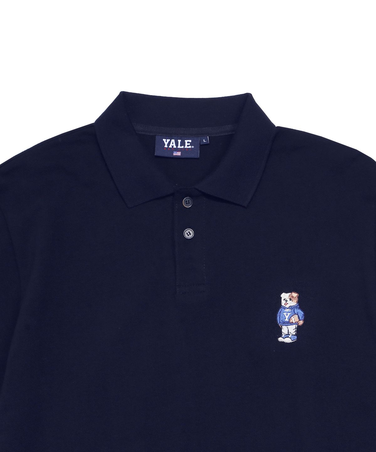 예일(YALE) 엠브로이더리 댄 피케 셔츠 네이비
