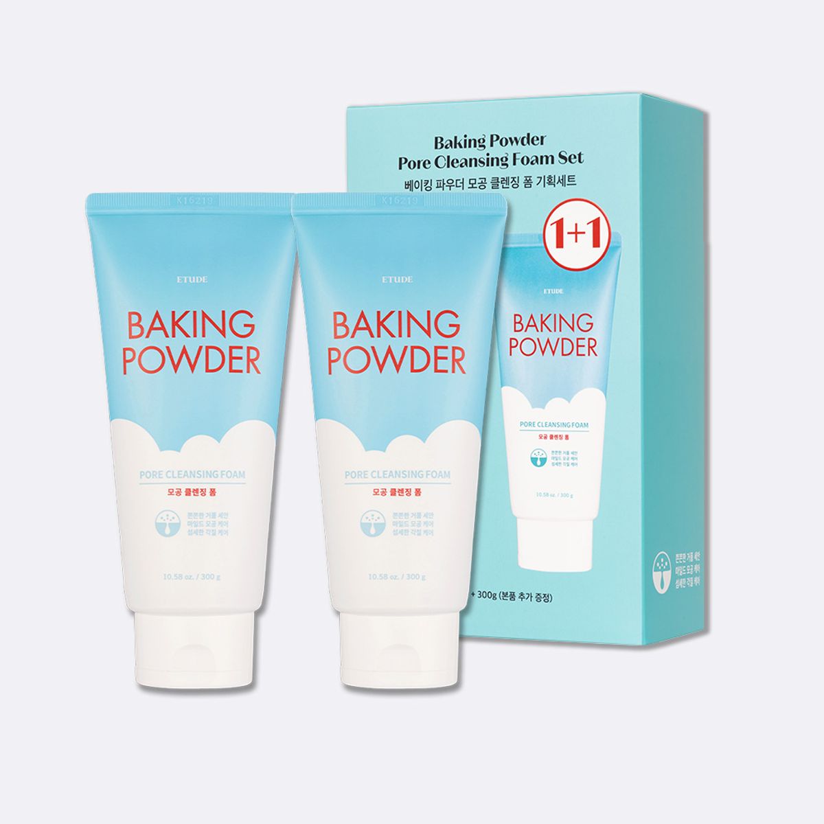 에뛰드(ETUDE) 베이킹 파우더 모공 클렌징 폼 듀오세트 300g 2pack