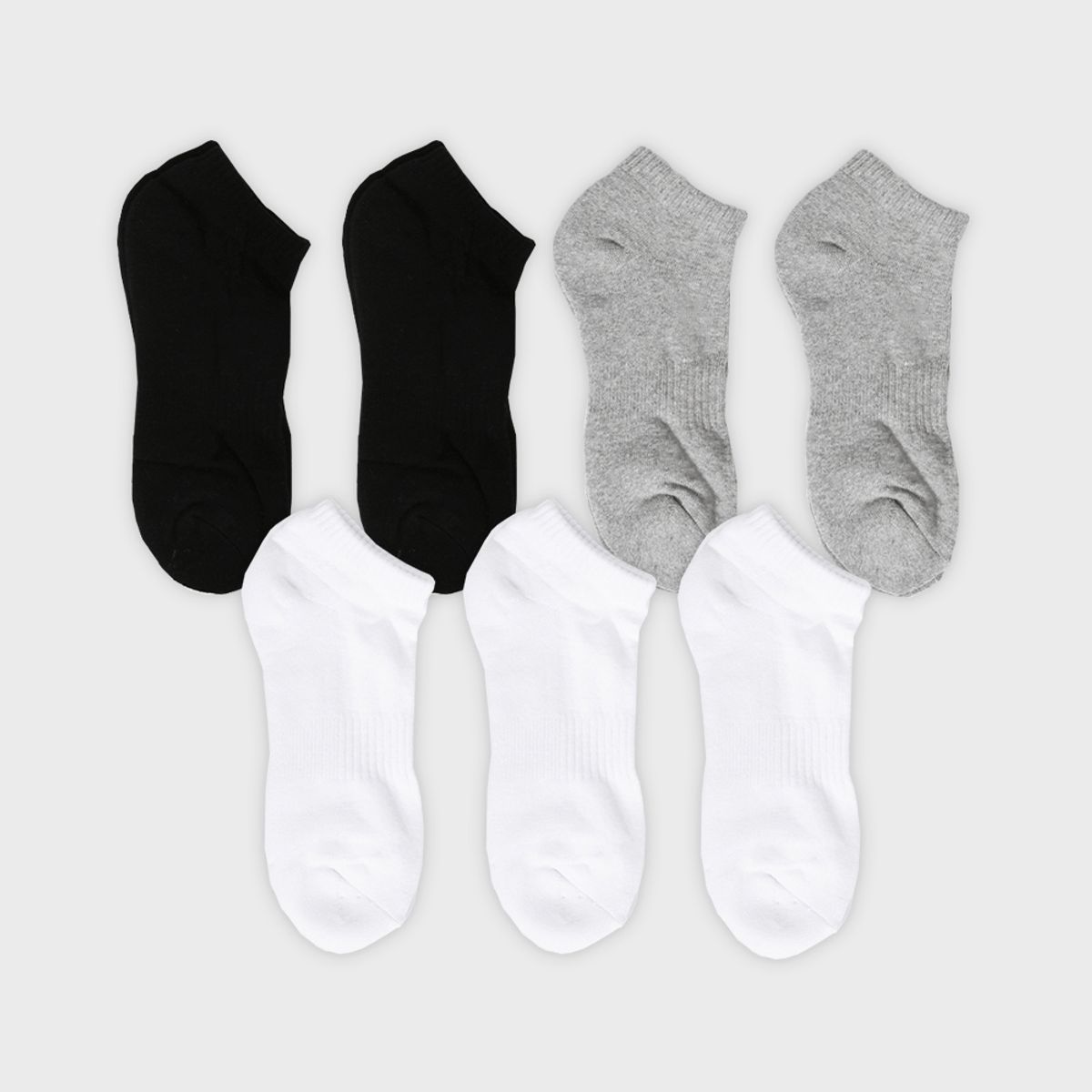 삭스에이(SOCKSA) [7PACK] 더블쿠션 156N 무지 넌슬립 쇼트 삭스 3색상