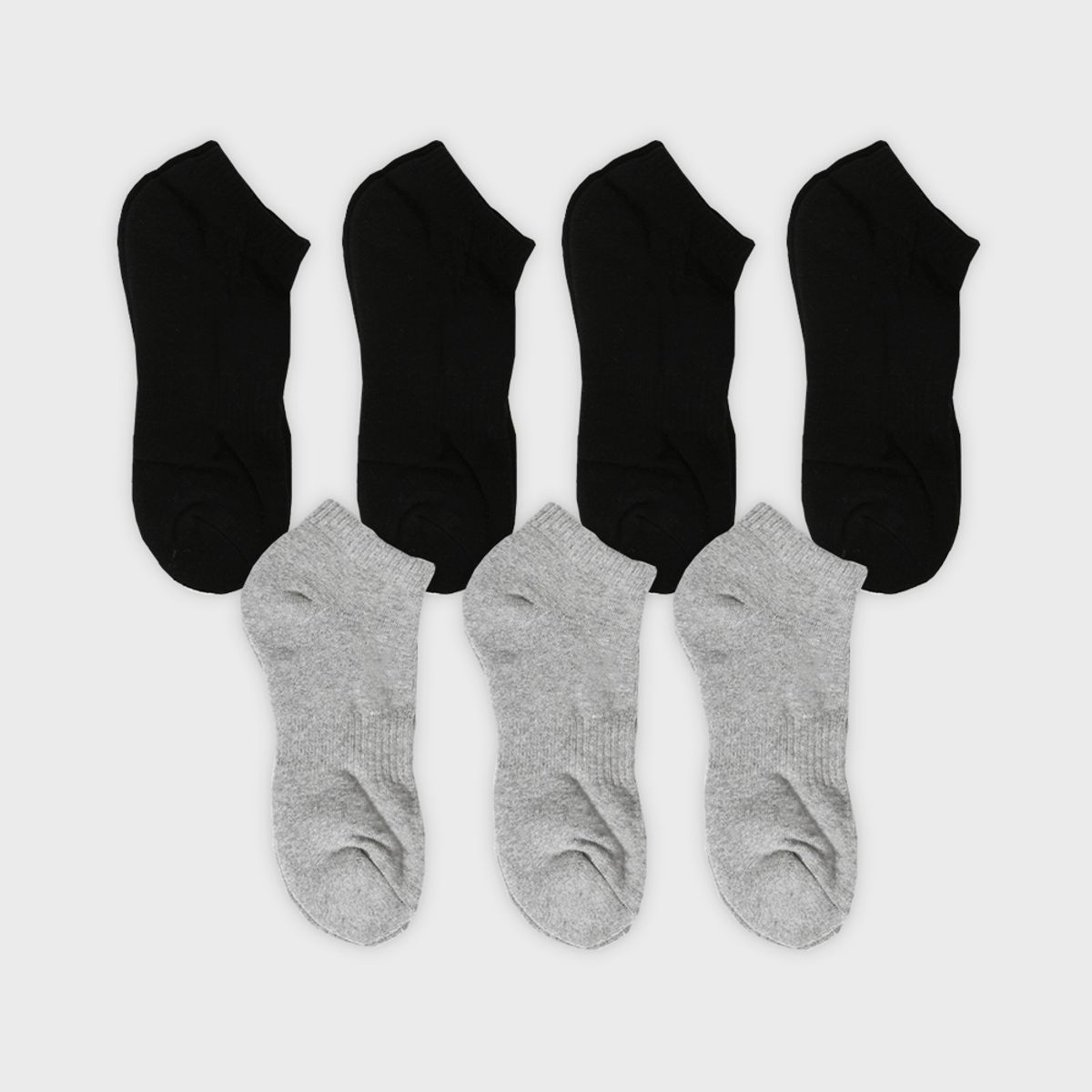 삭스에이(SOCKSA) [7PACK] 더블쿠션 156N 무지 넌슬립 쇼트 삭스 3색상