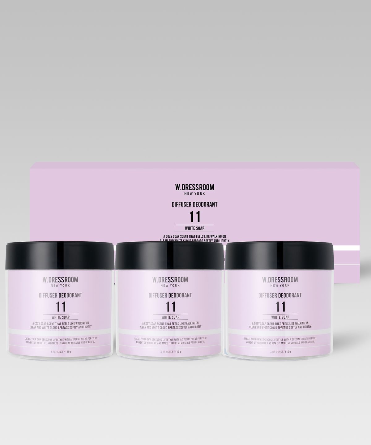 더블유드레스룸(W.DRESSROOM) [3개세트] 리빙 디퓨저탈취제(겔타입) 110g