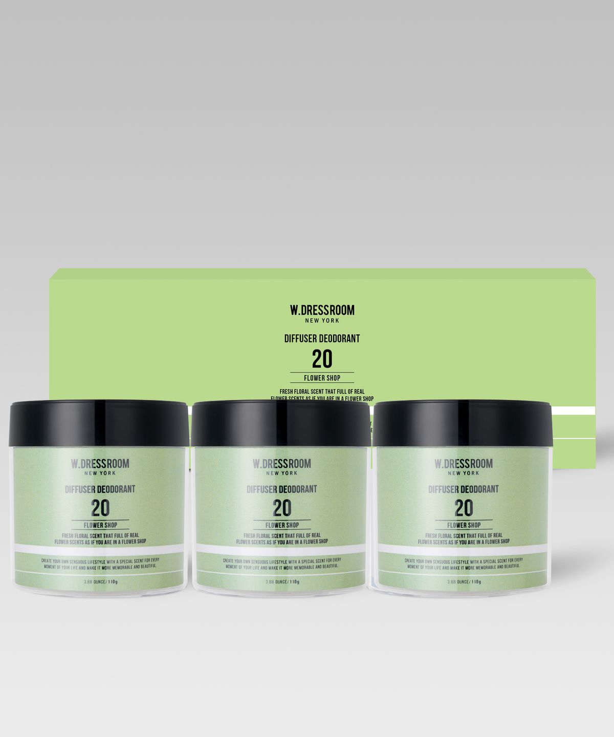 더블유드레스룸(W.DRESSROOM) [3개세트] 리빙 디퓨저탈취제(겔타입) 110g