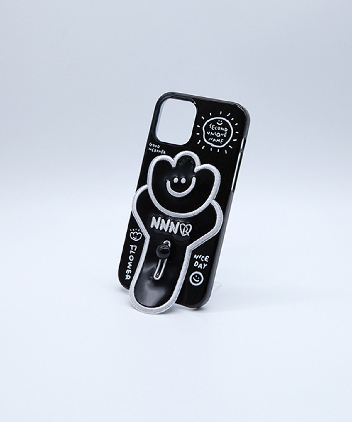 세컨드유니크네임(SECOND UNIQUE NAME) SUN CASE FLOWER PATCH BLACK
