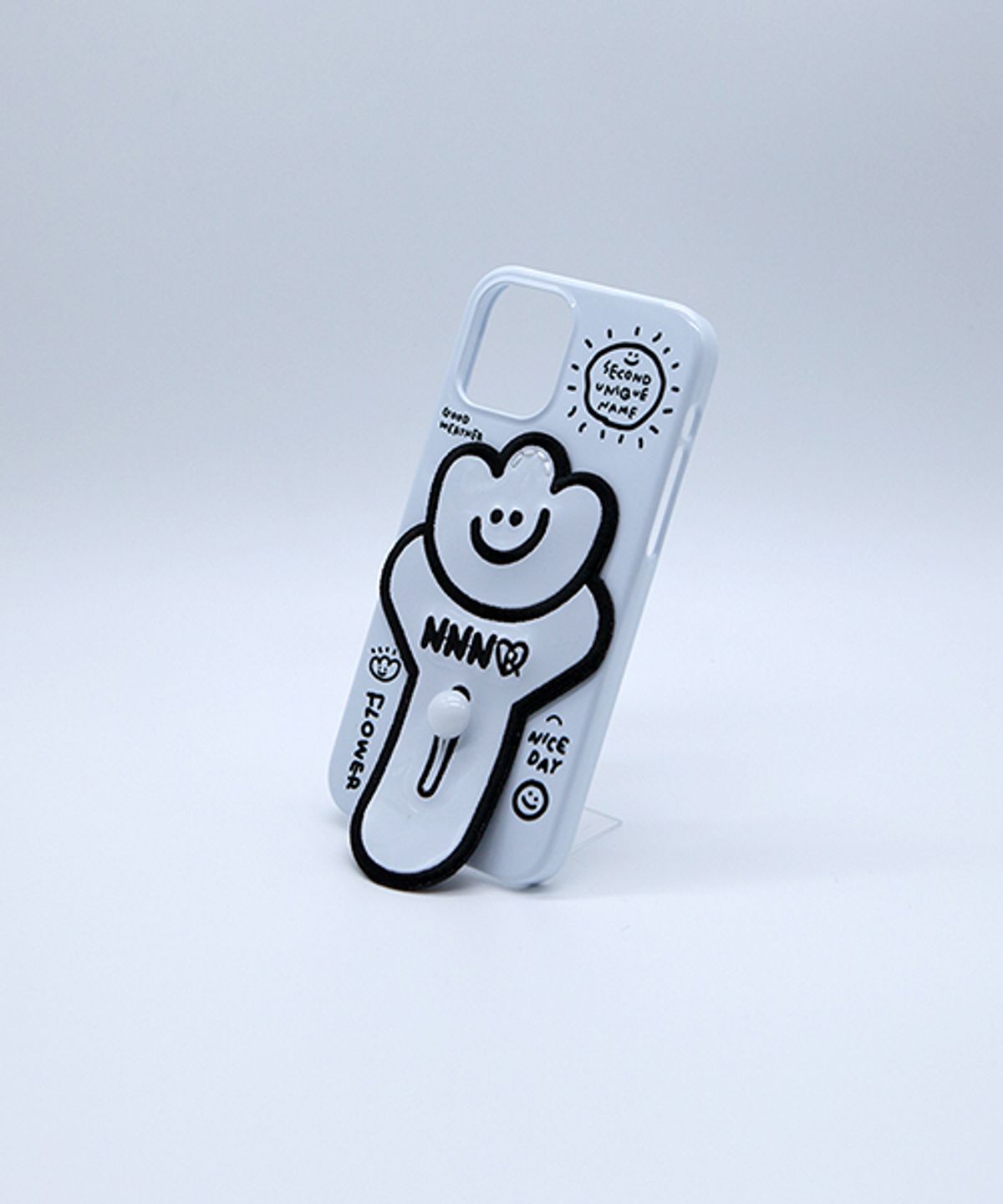 세컨드유니크네임(SECOND UNIQUE NAME) SUN CASE FLOWER PATCH WHITE