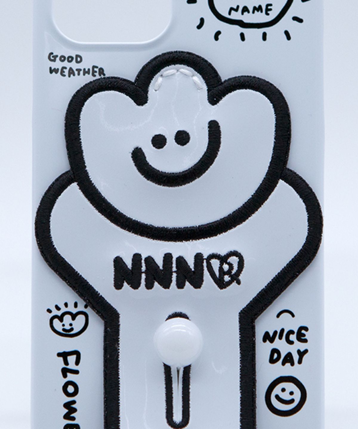 세컨드유니크네임(SECOND UNIQUE NAME) SUN CASE FLOWER PATCH WHITE
