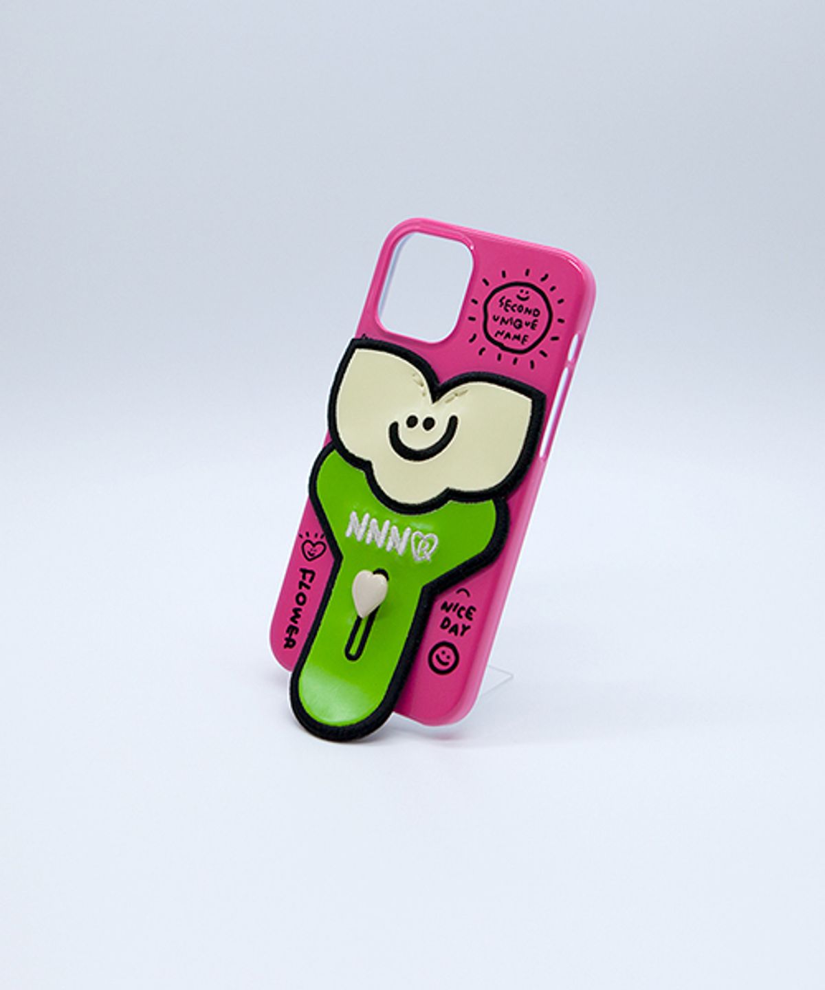 세컨드유니크네임(SECOND UNIQUE NAME) SUN CASE FLOWER PATCH HOTPINK