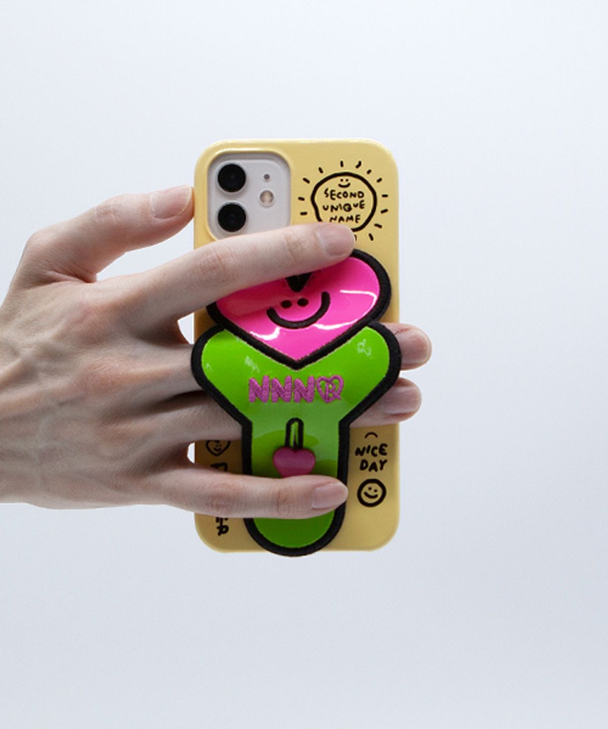 세컨드유니크네임(SECOND UNIQUE NAME) SUN CASE FLOWER PATCH LEMON CREAM