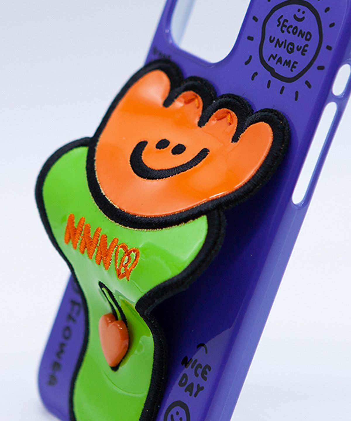 세컨드유니크네임(SECOND UNIQUE NAME) SUN CASE FLOWER PATCH MIDNIGHT PURPLE