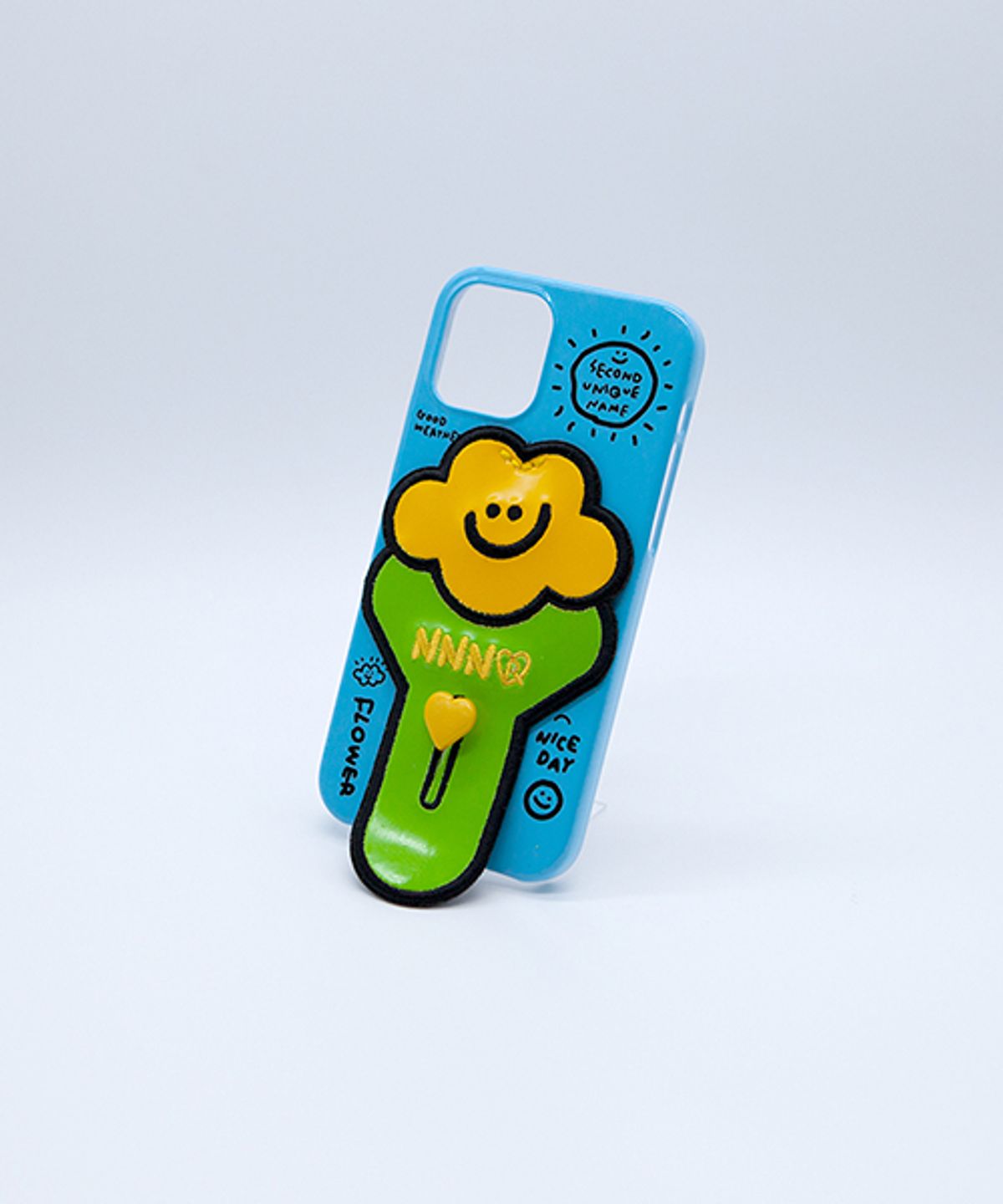 세컨드유니크네임(SECOND UNIQUE NAME) SUN CASE FLOWER PATCH SKYBLUE