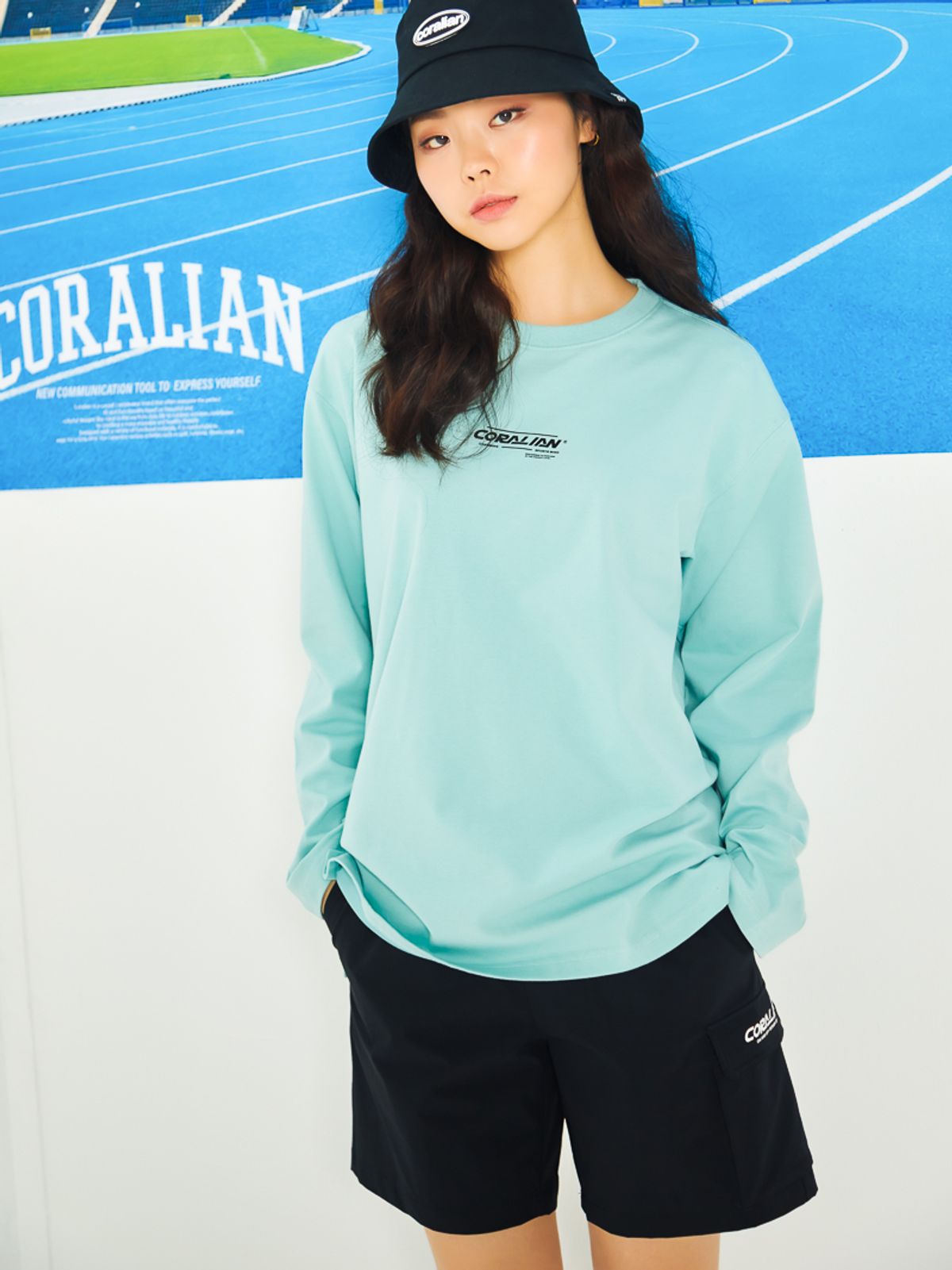 코랄리안(CORALIAN) 런오프 플레이어 긴팔 티셔츠 민트