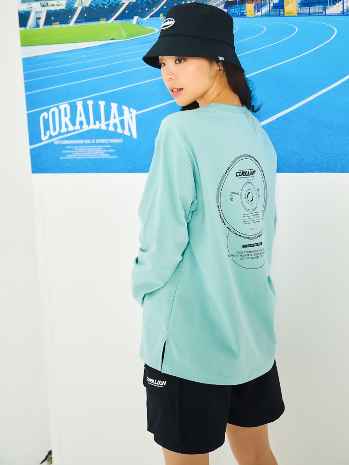 코랄리안(CORALIAN) 런오프 플레이어 긴팔 티셔츠 민트