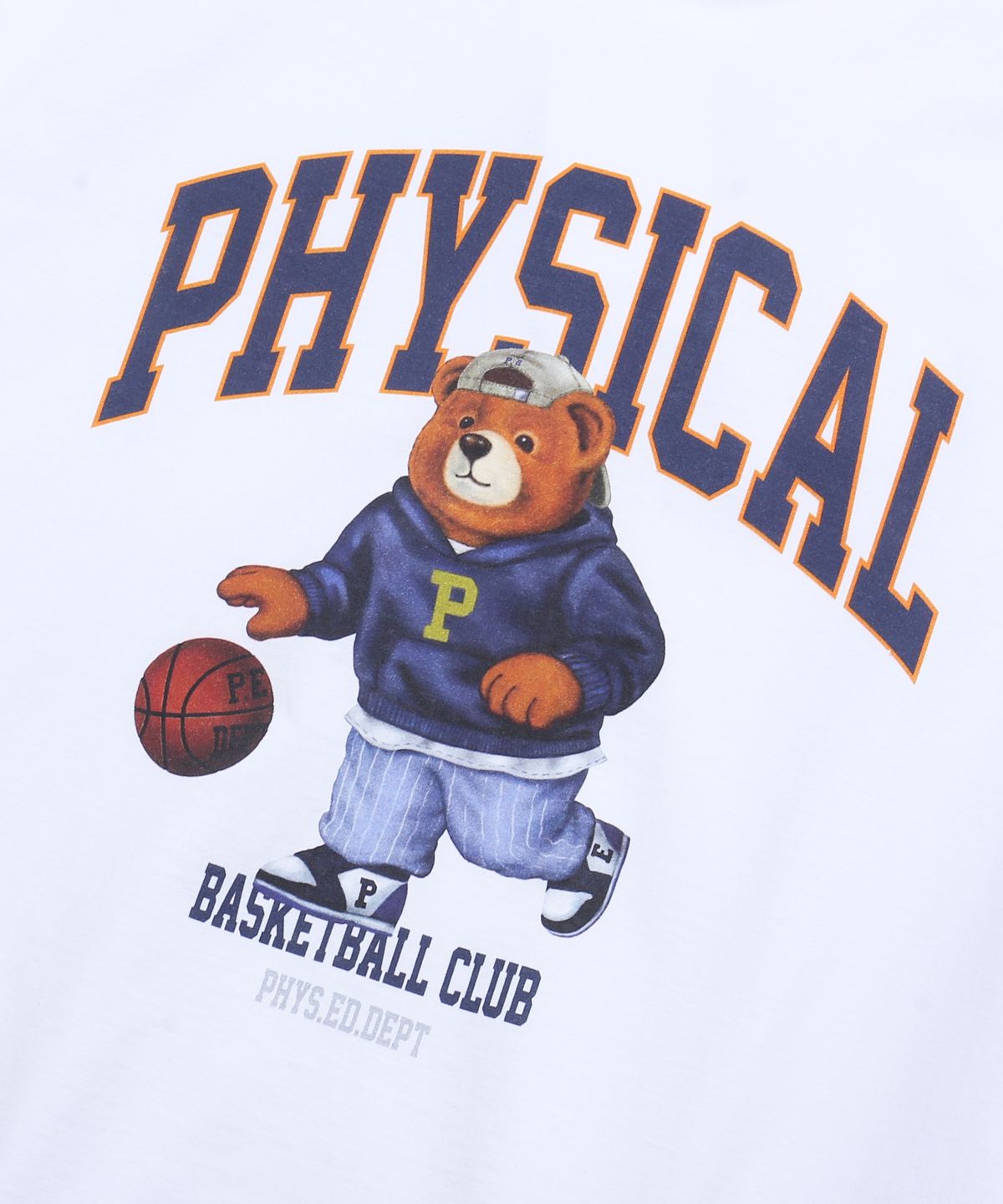 피지컬 디파트먼트(PHYSICAL DEPARTMENT) 베스킷볼 베어 반팔티셔츠_화이트