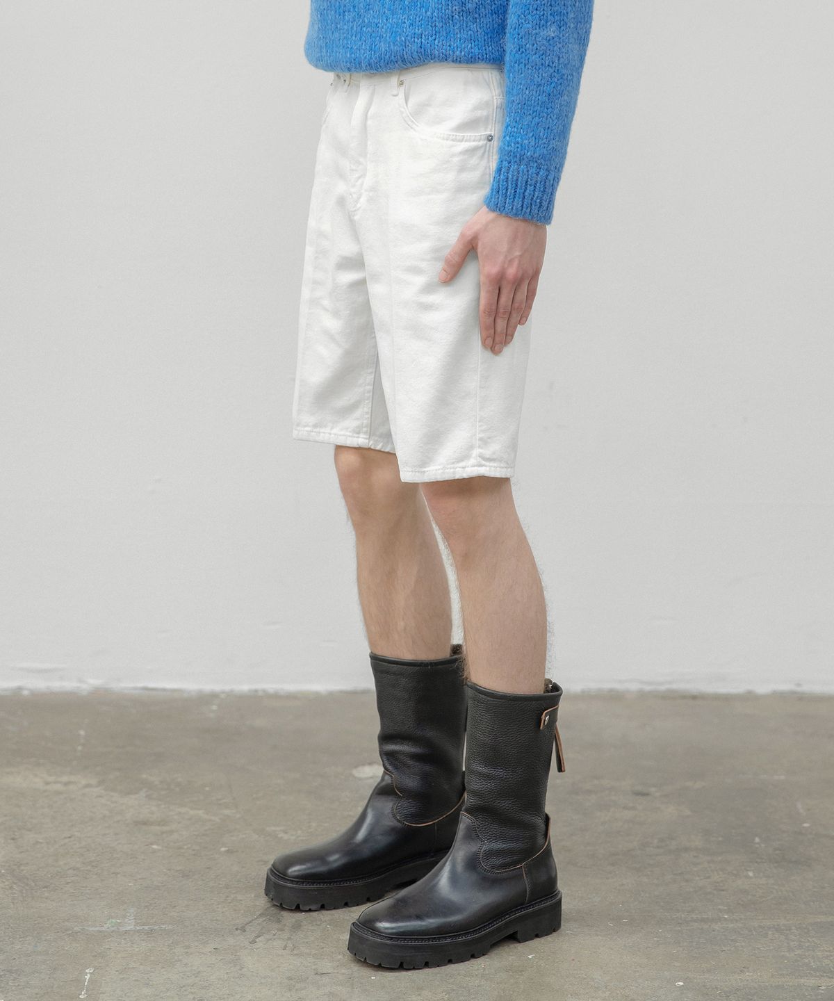 판도라핏(PANDORAFIT) [SHORTS] Organisation Jeans White