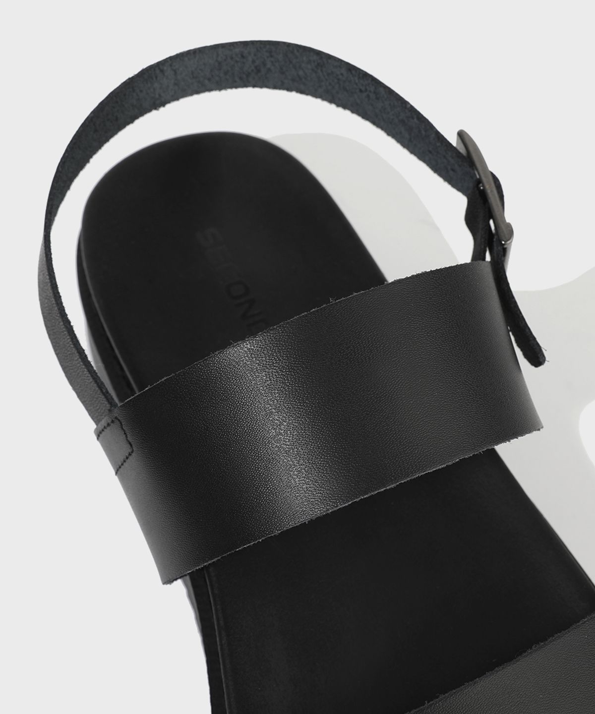 피렌체 아뜨리에(FIRENZE ATELIER) [SECOND.A] 더블라인 베이직 레더샌들 2NDS010B [BLACK]