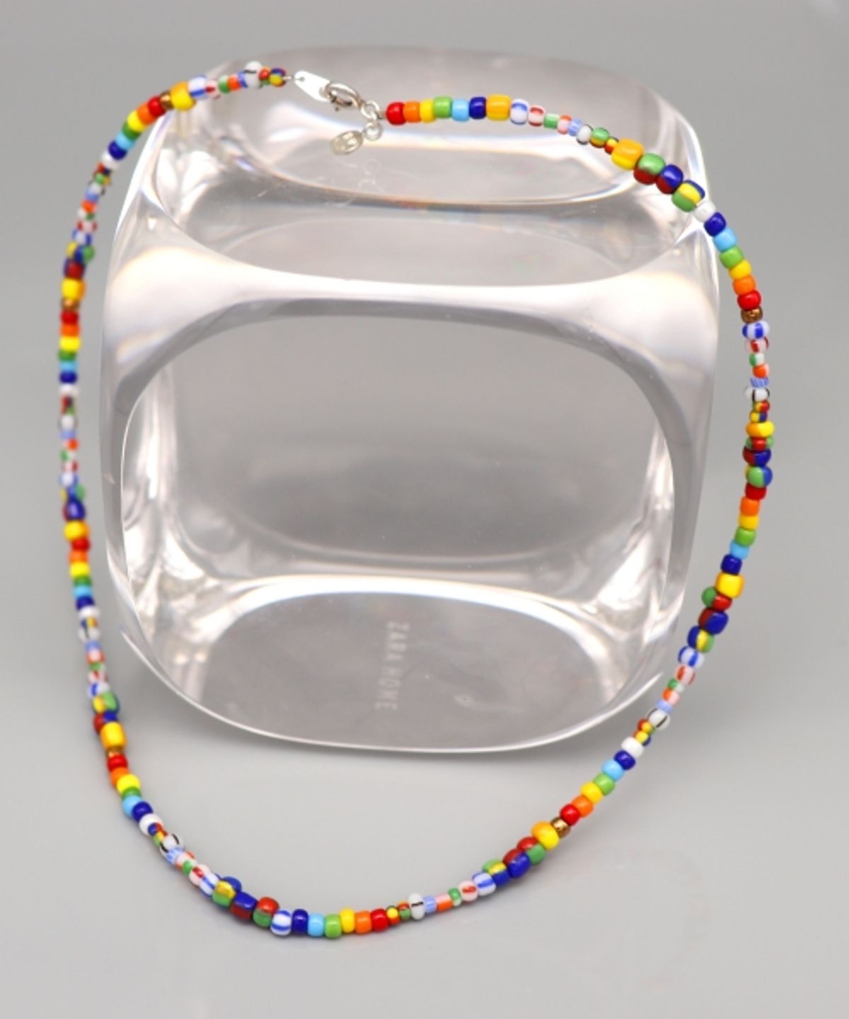 봉보(BONBEAU) Unique multi color mix beads Necklace 유니크 멀티컬러 포인트 비즈 초커 목걸이