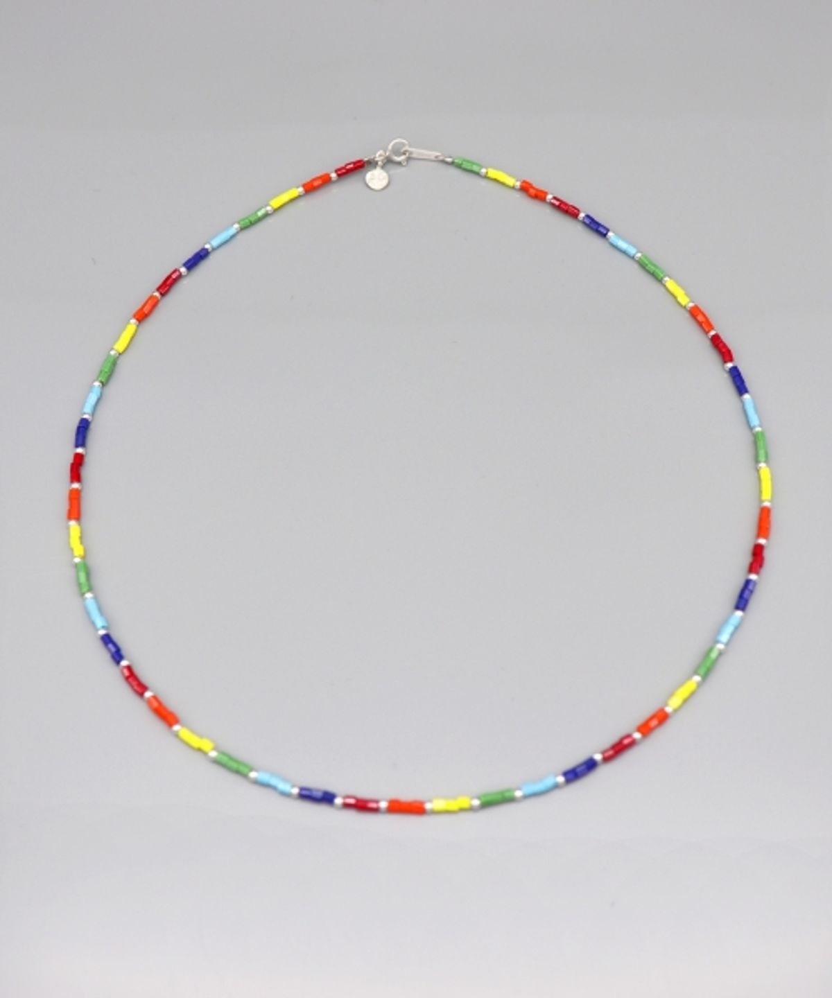 봉보(BONBEAU) Rainbow delica beads choker Necklace 레인보우 컬러 델리카비즈 초커 목걸이