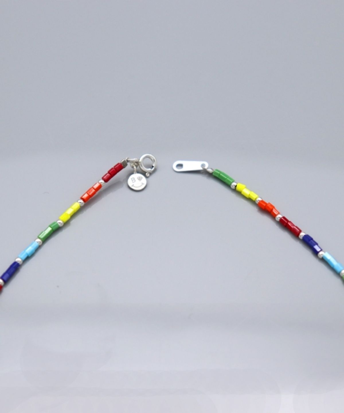 봉보(BONBEAU) Rainbow delica beads choker Necklace 레인보우 컬러 델리카비즈 초커 목걸이