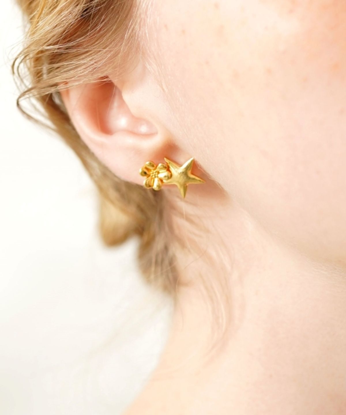 봉보(BONBEAU) Start Heart simple daily silver Eearings 별 하트 심플 데일리 은침 귀걸이
