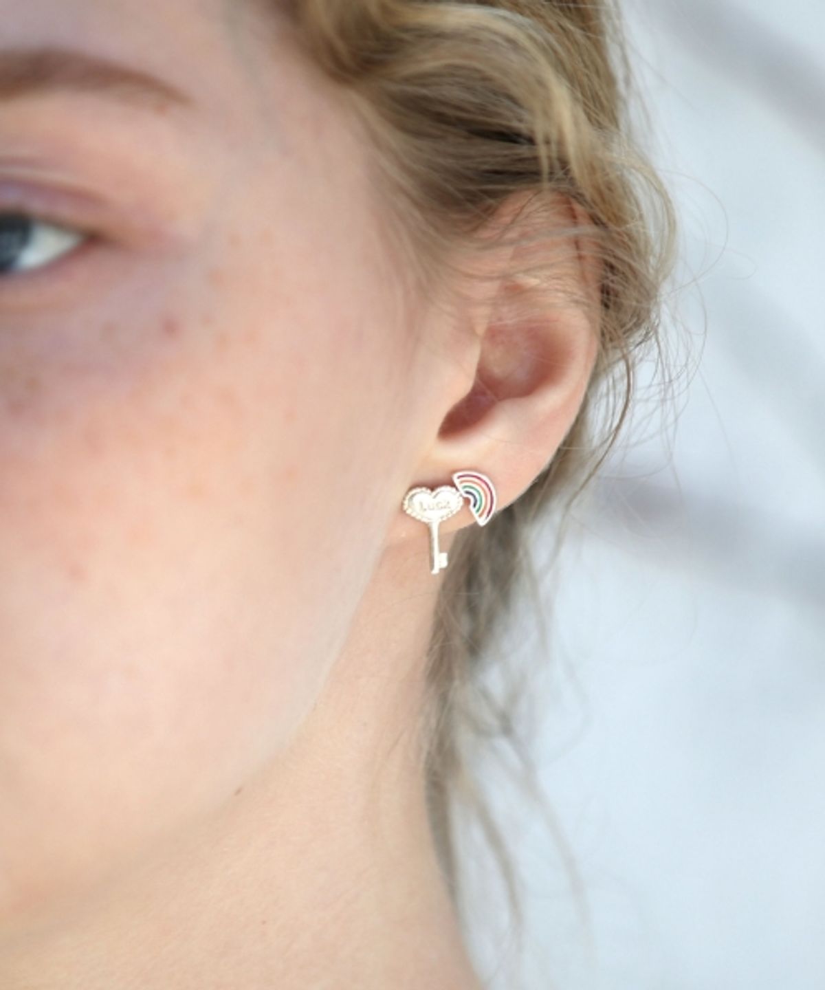 봉보(BONBEAU) Mini Kitsch motives silver pin Eearings 미니 키치 모티브 은침 귀걸이